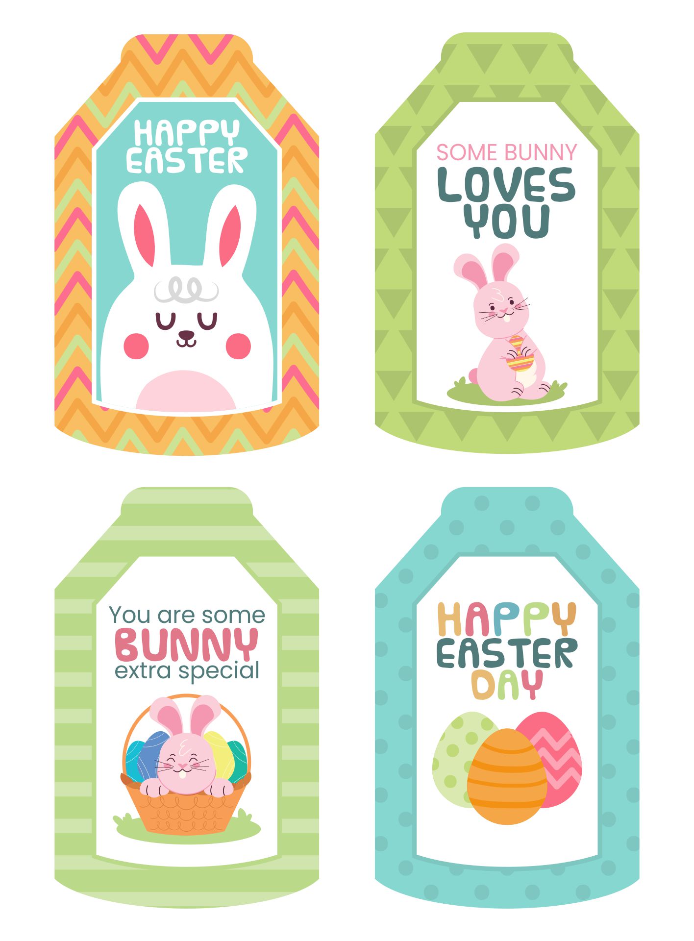 Printable Easter Bunny Gift Tags