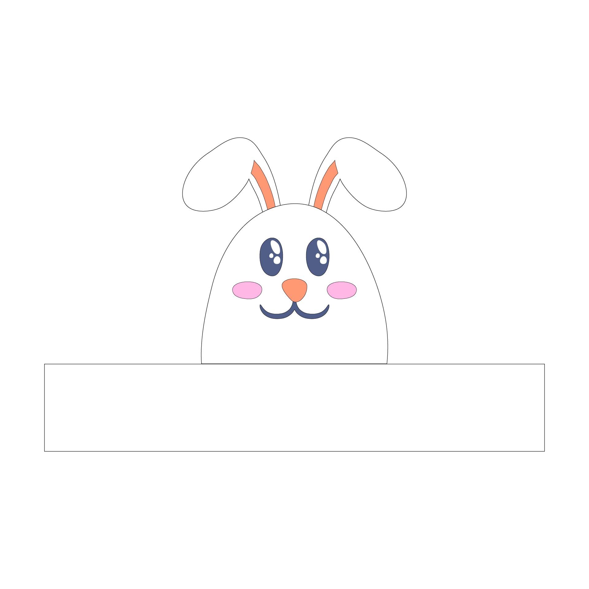 Printable Easter Bunny Napkin Ring Template