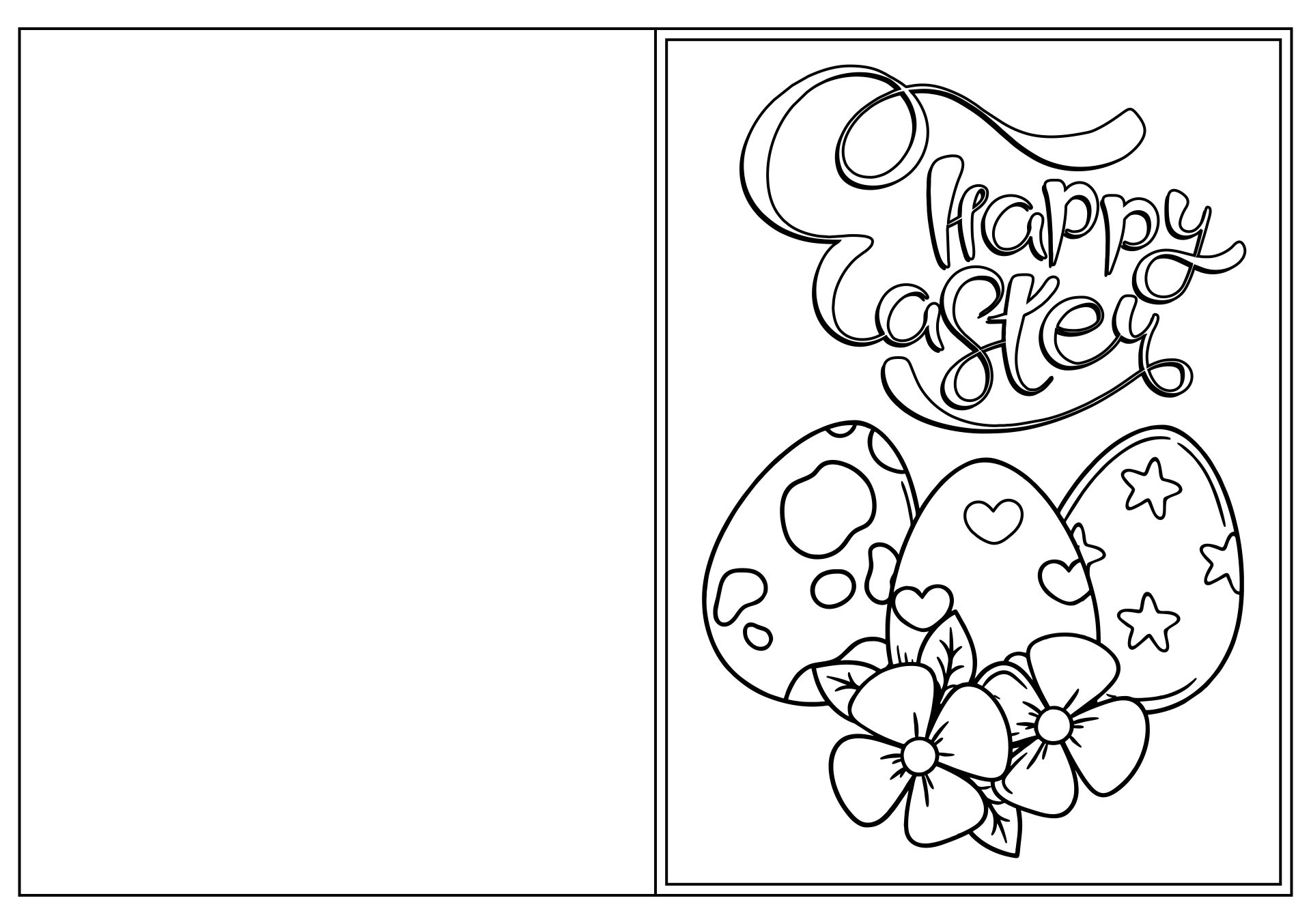 Printable Easter Cards To Color Template