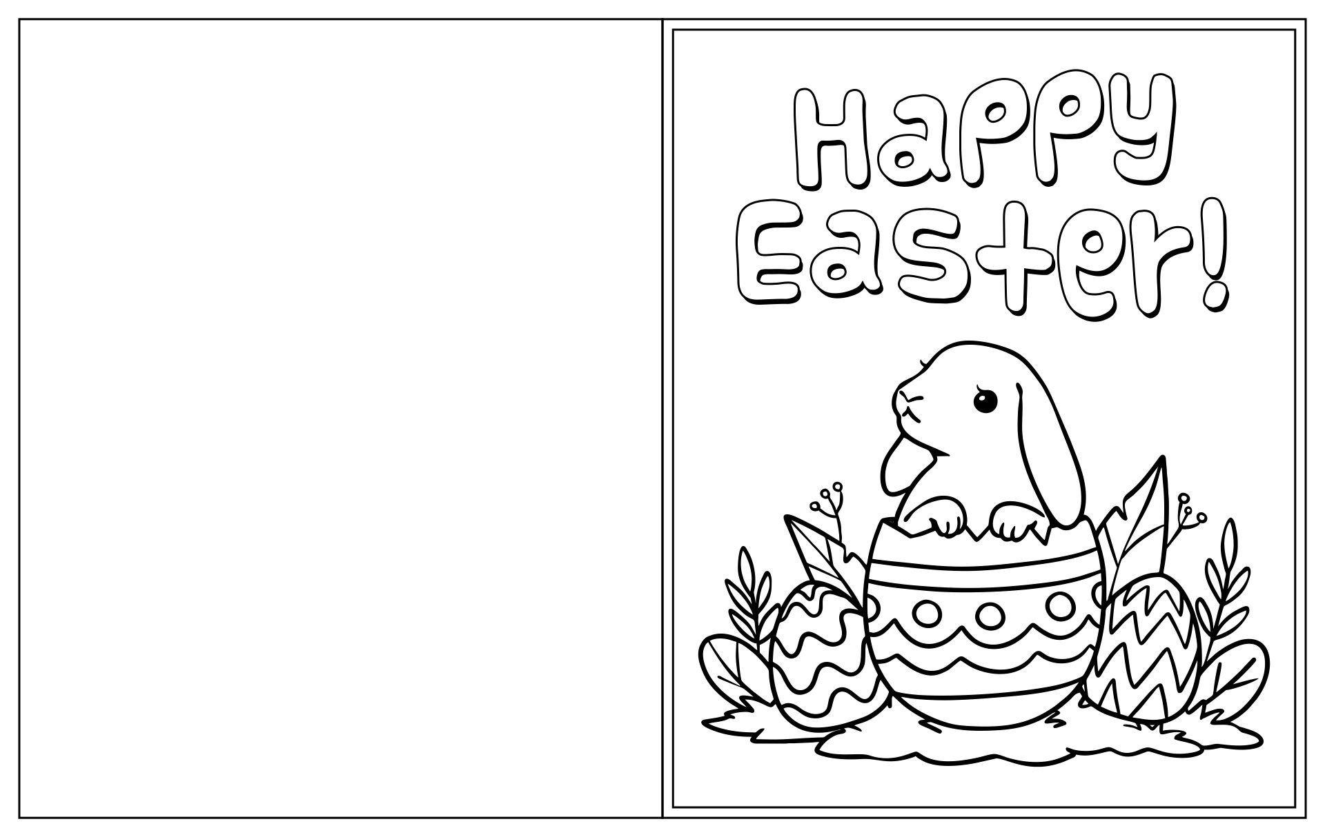 Printable Easter Cards To Color