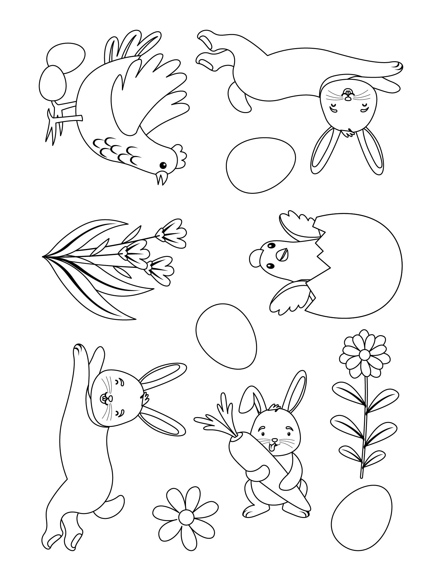 Printable Easter Coloring Tablecloth Template