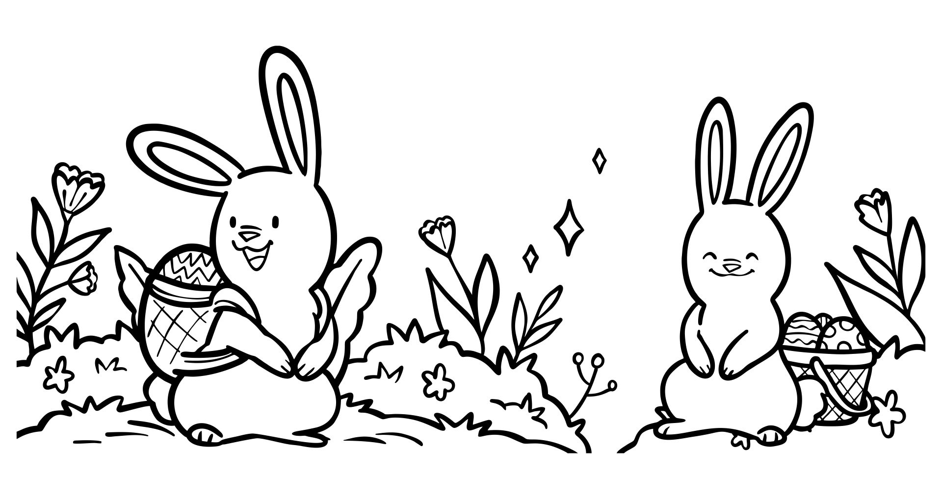 Printable Easter Egg Hunt Coloring Page