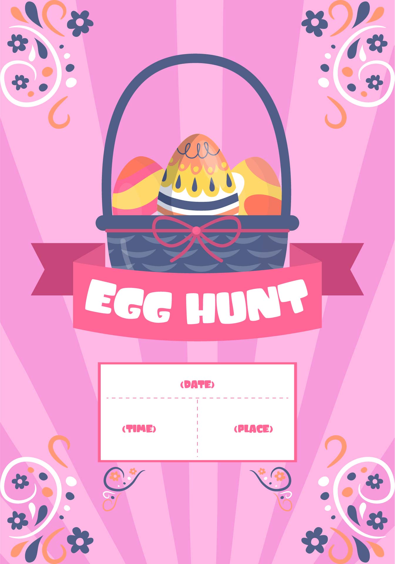 Printable Easter Egg Hunt Flyer Template