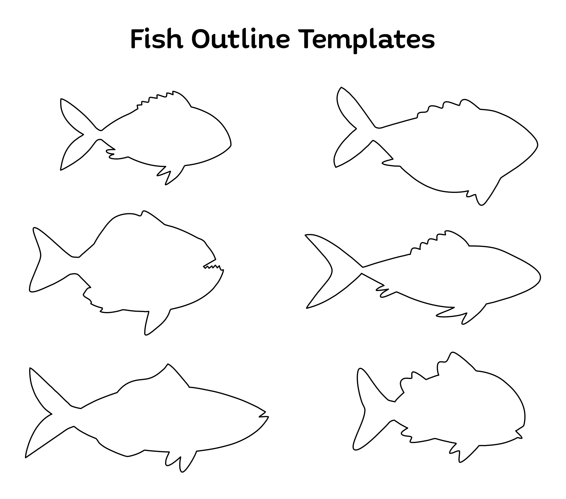 Printable Fish Outline Templates