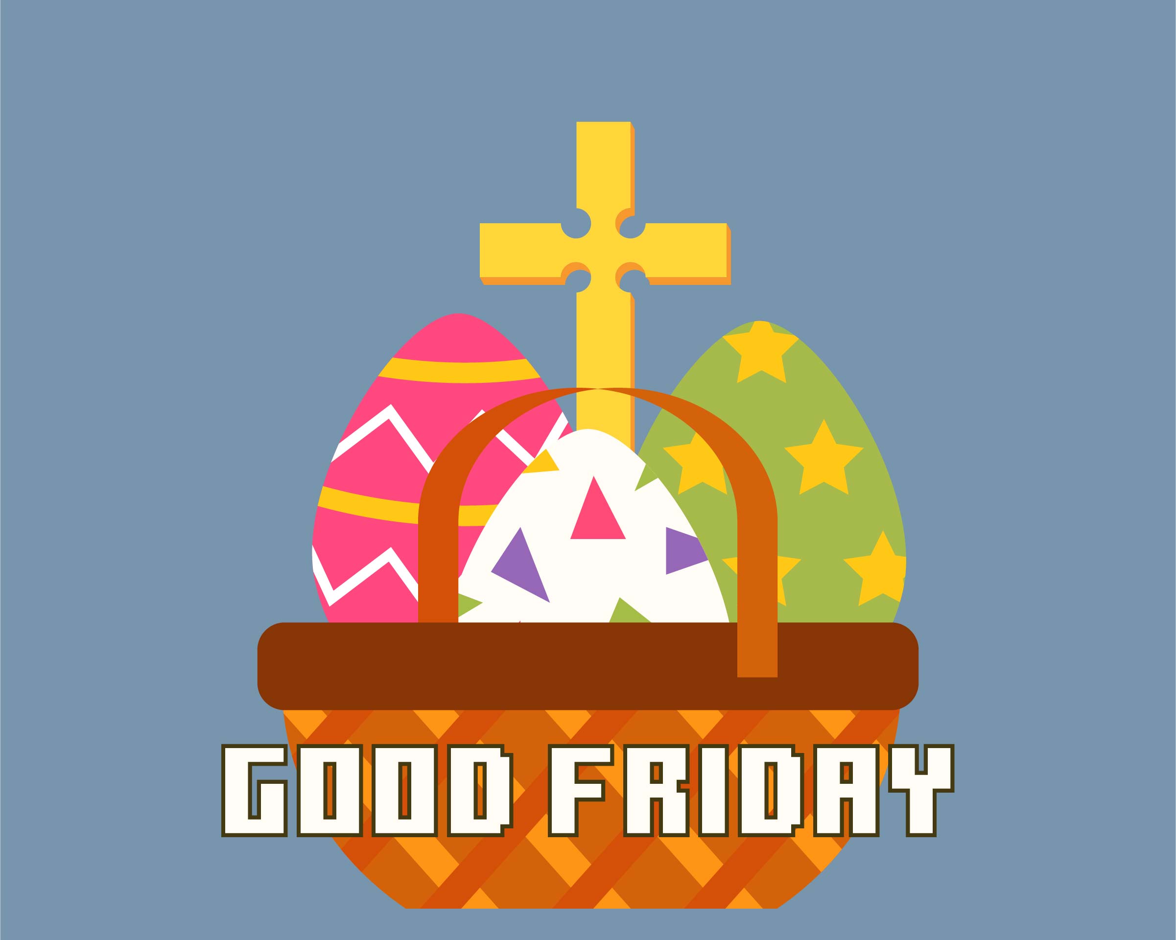Printable Good Friday Cross Easter Template