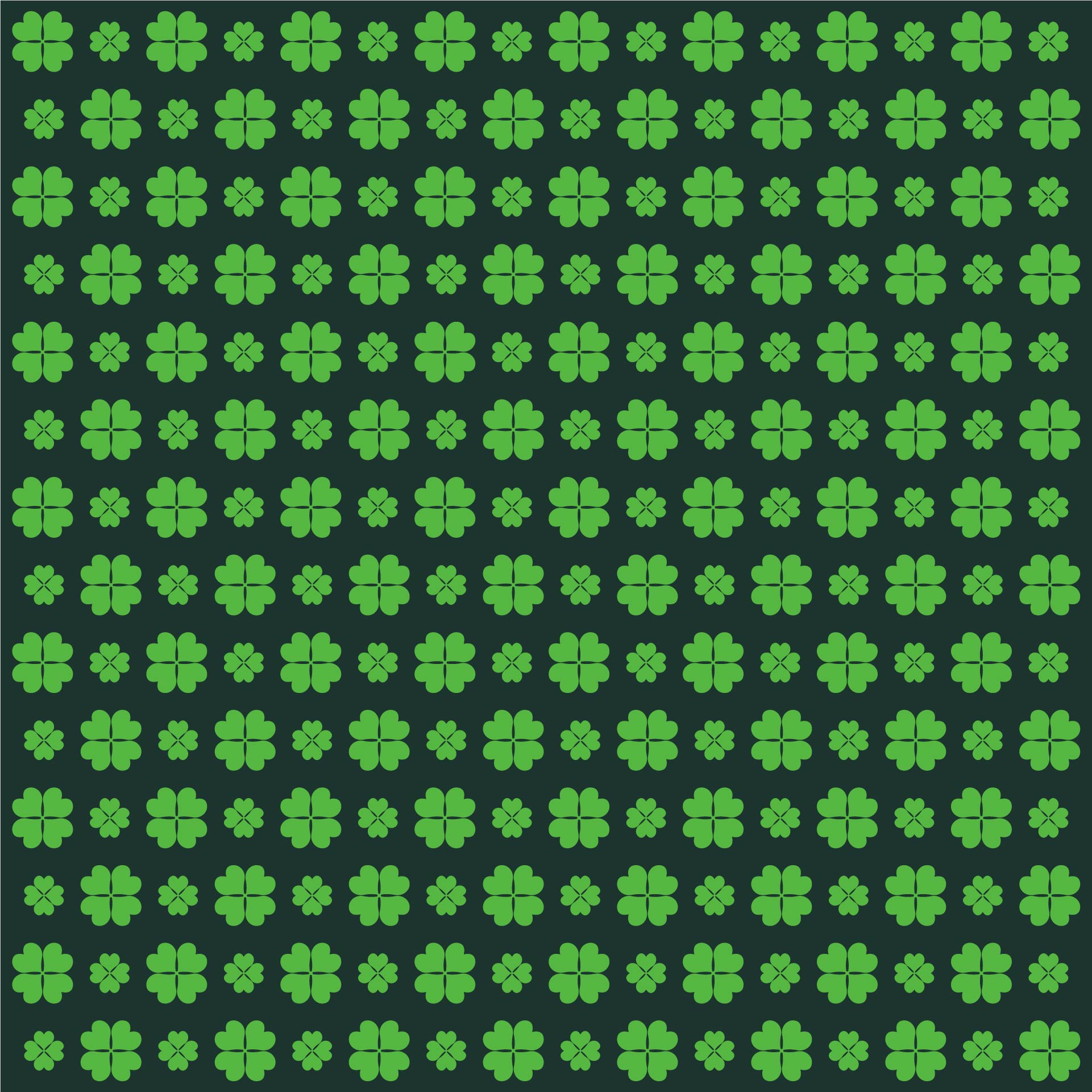 Printable Green Shamrock Pattern Wrapping Paper