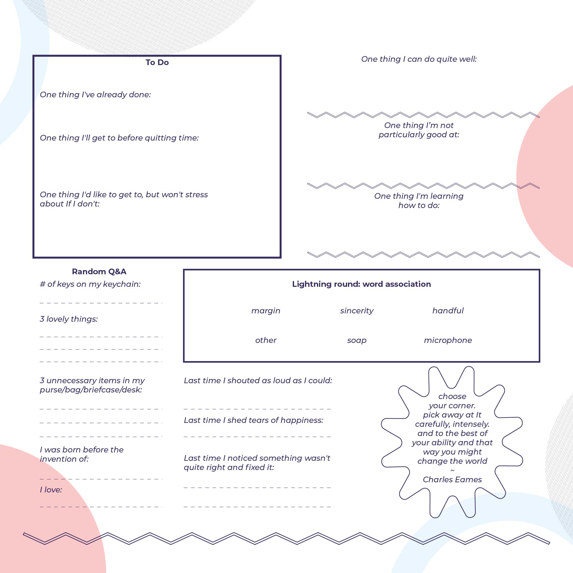 Printable Guided Journaling Template