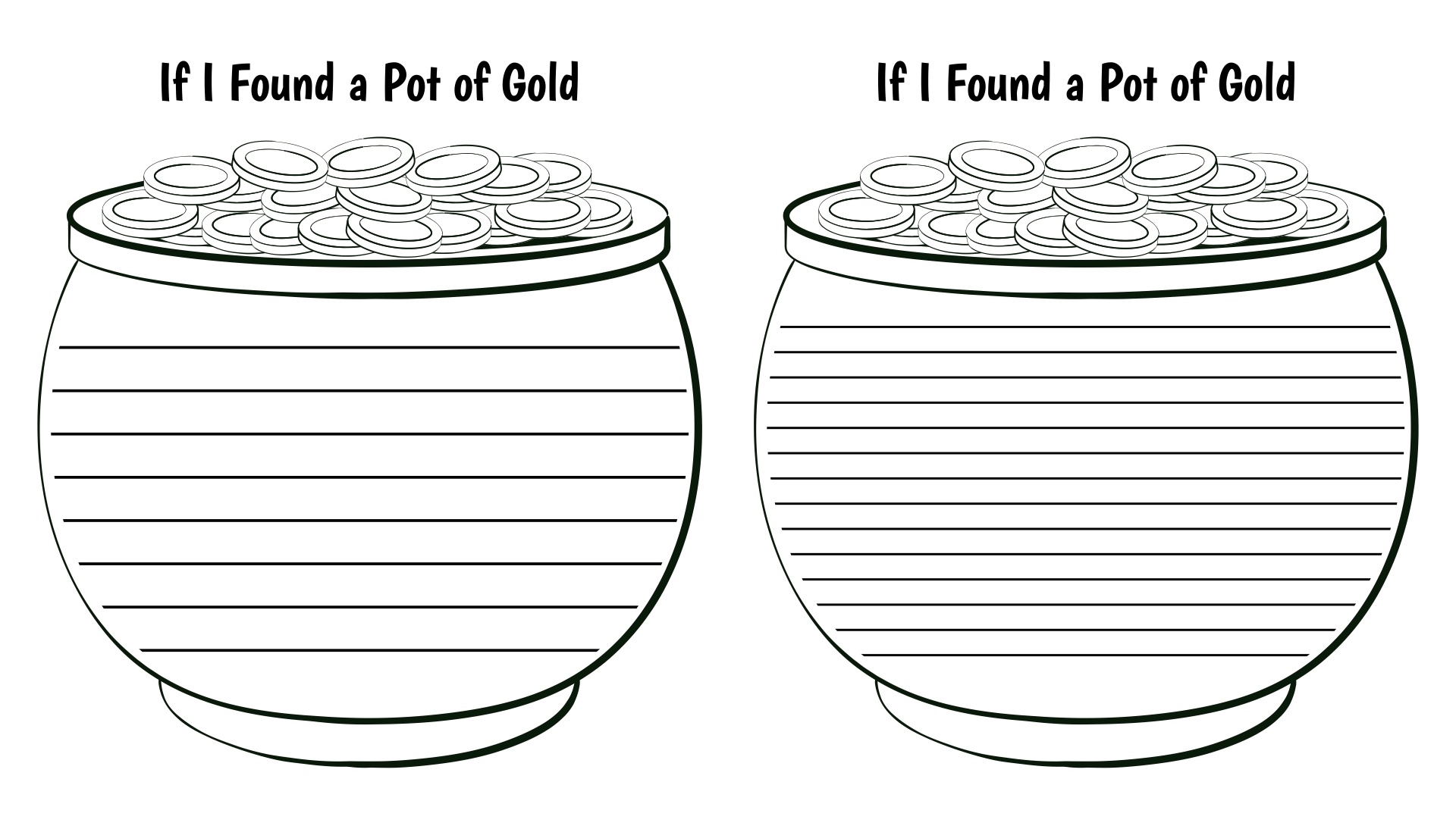 Printable If I Found A Pot Of Gold Writing Template