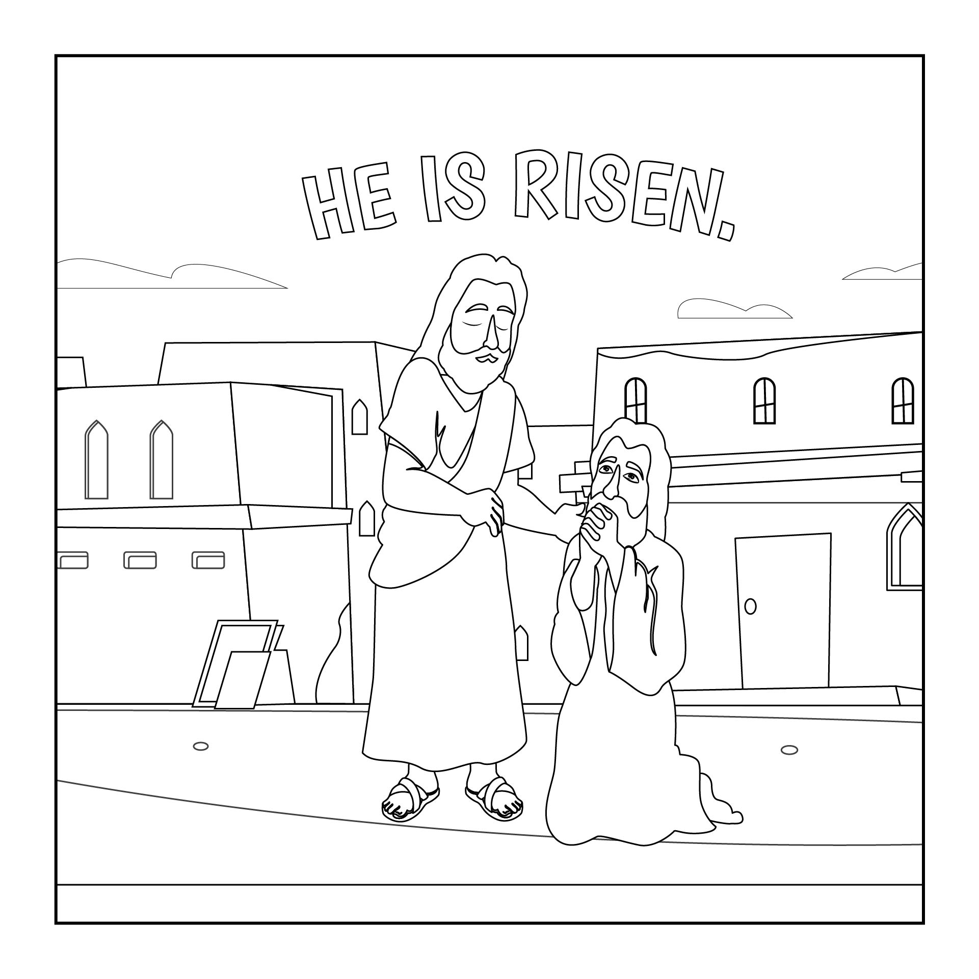 Printable Jesus Resurrection Coloring Pages