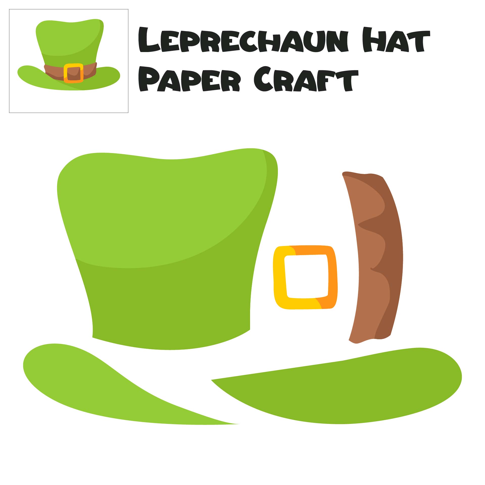 Printable Leprechaun Hat Paper Craft