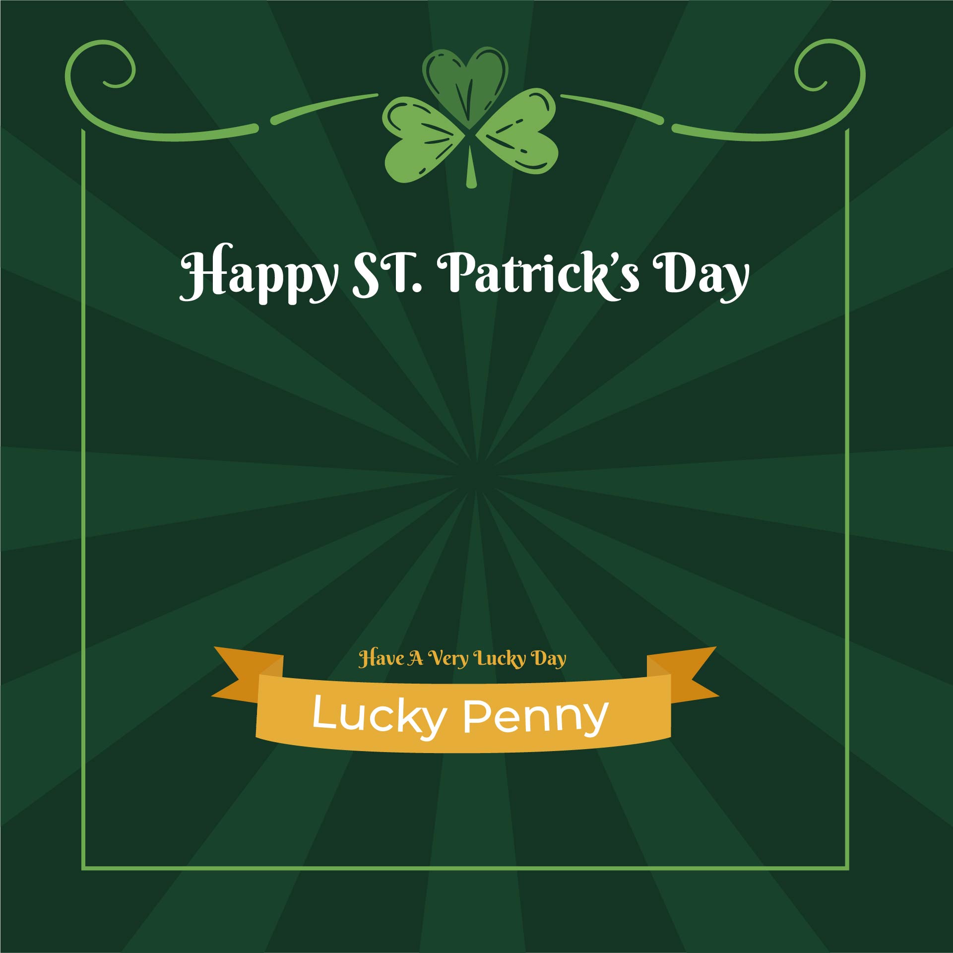 Printable Lucky Penny St Patricks Day Cards