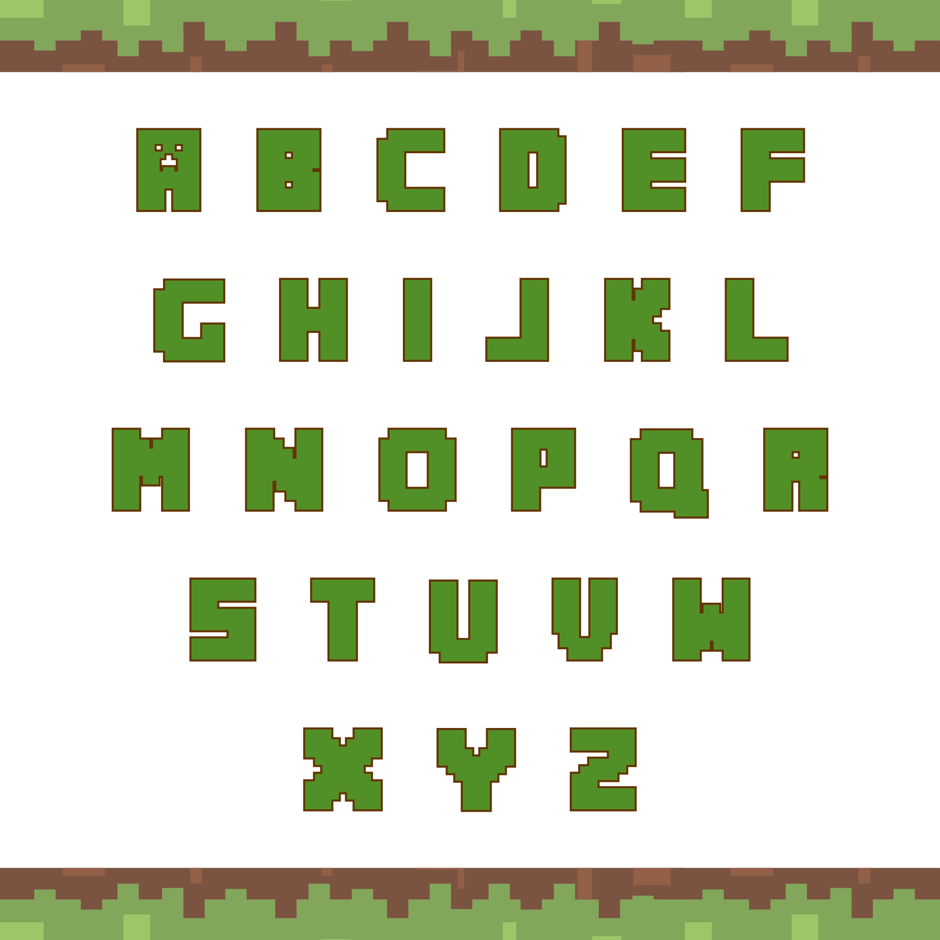 free printable minecraft alphabe - Google'da Ara