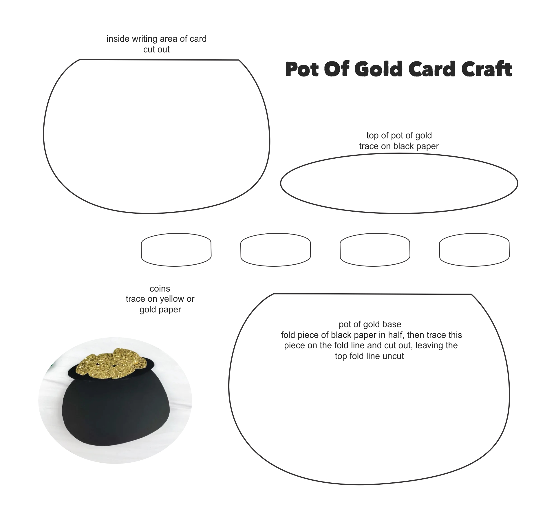 Printable Paper Pot Of Gold Craft