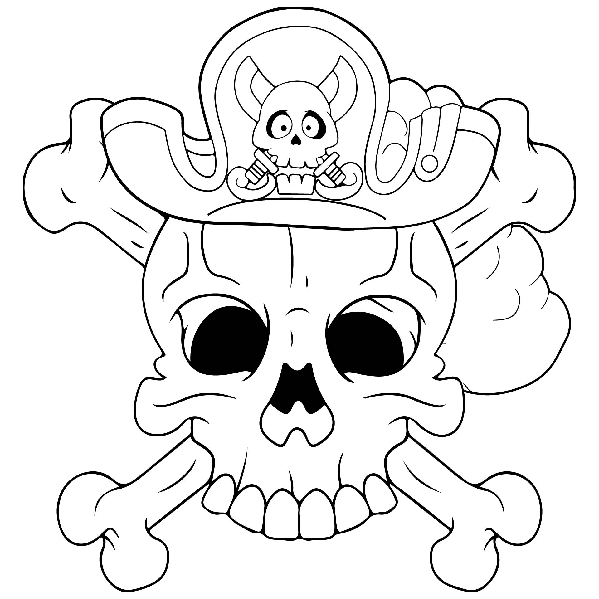 Printable Pirate Hat Skull And Crossbones