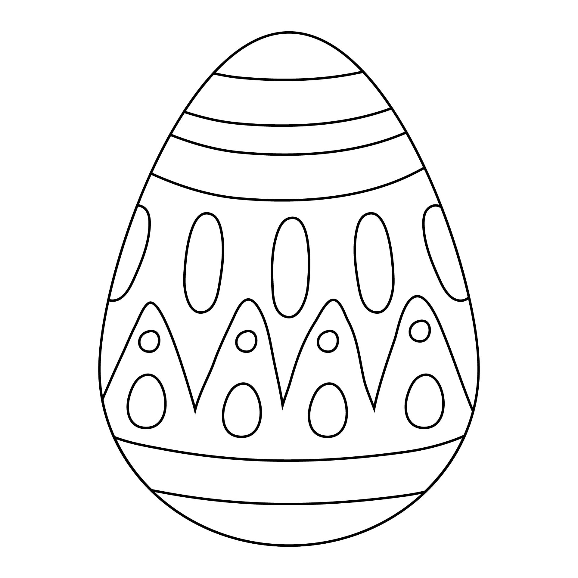 Printable Plain Easter Egg Coloring Pages
