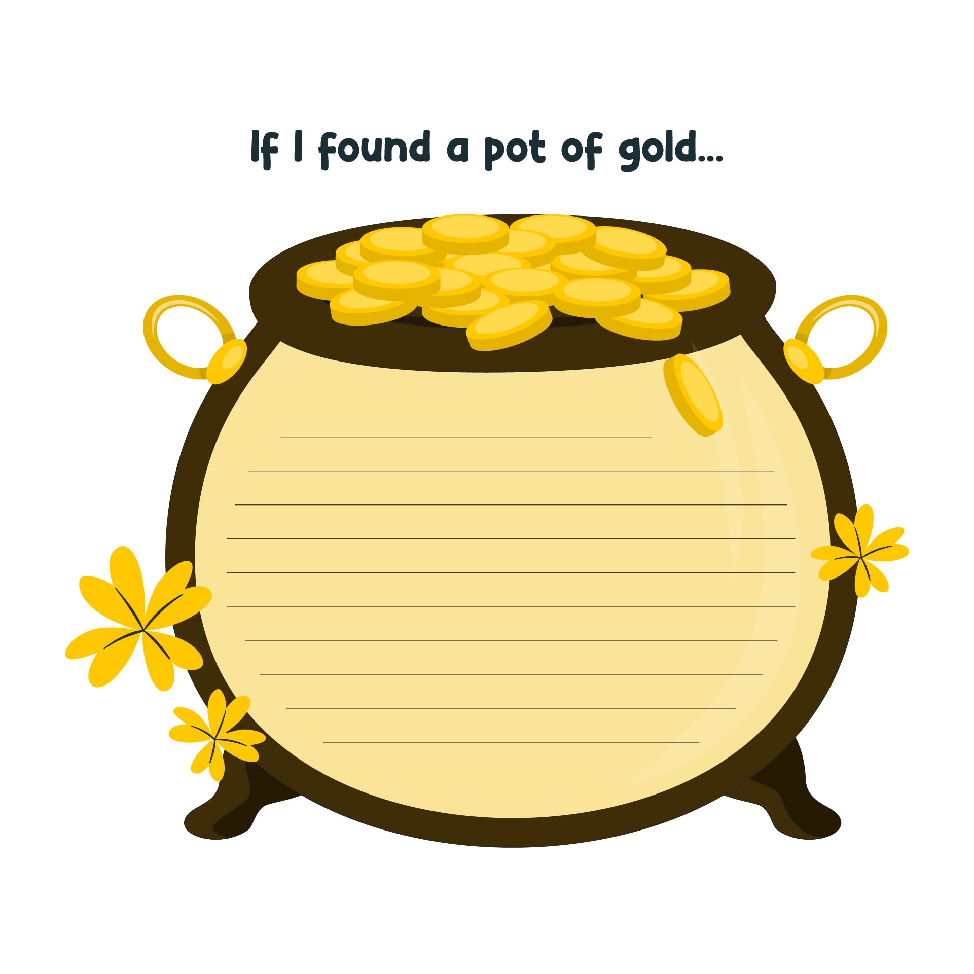 Printable Pot Of Gold Writing Template