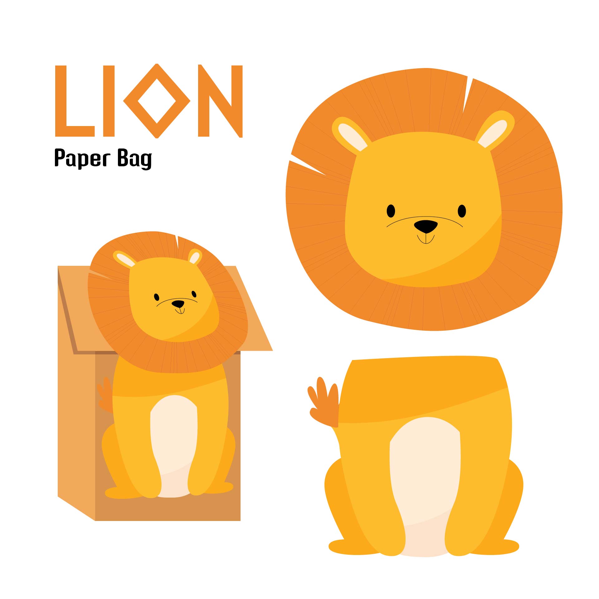 Printable Puppet Lion Craft