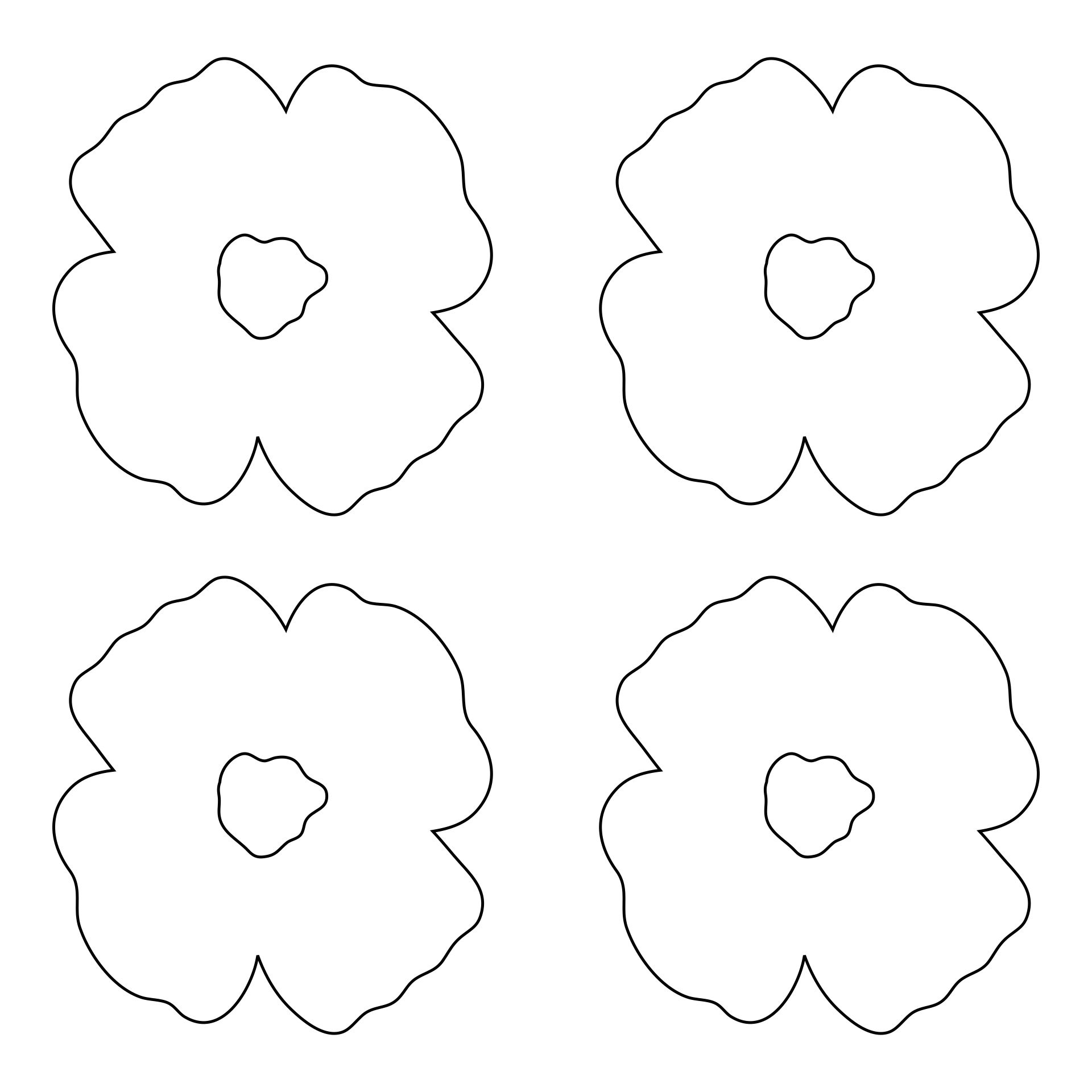 Printable Remembrance Day Poppy Template