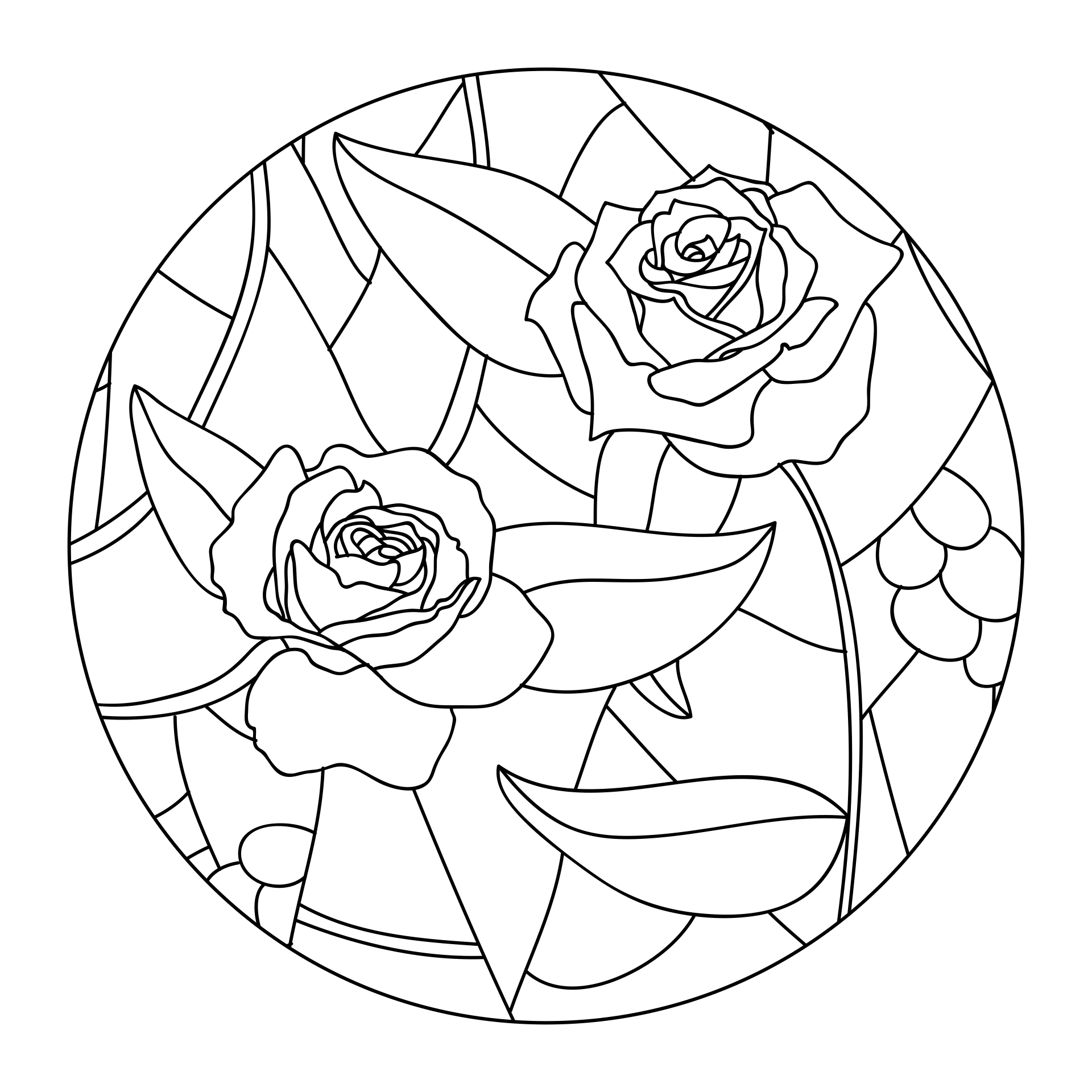 Printable Rose Window Stained Glass Patterns