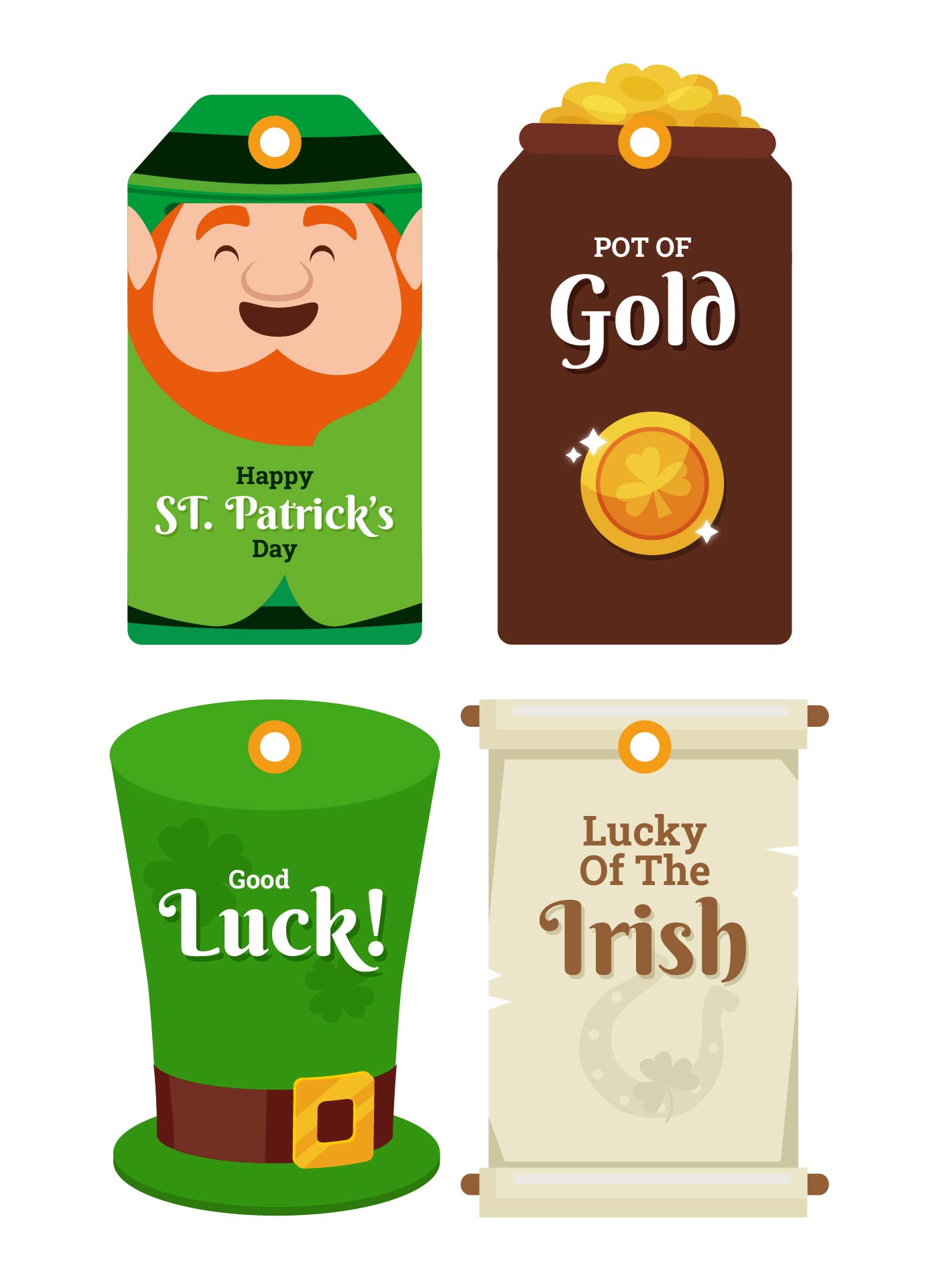 Printable Shamrock Gift Tags For St Patricks Day