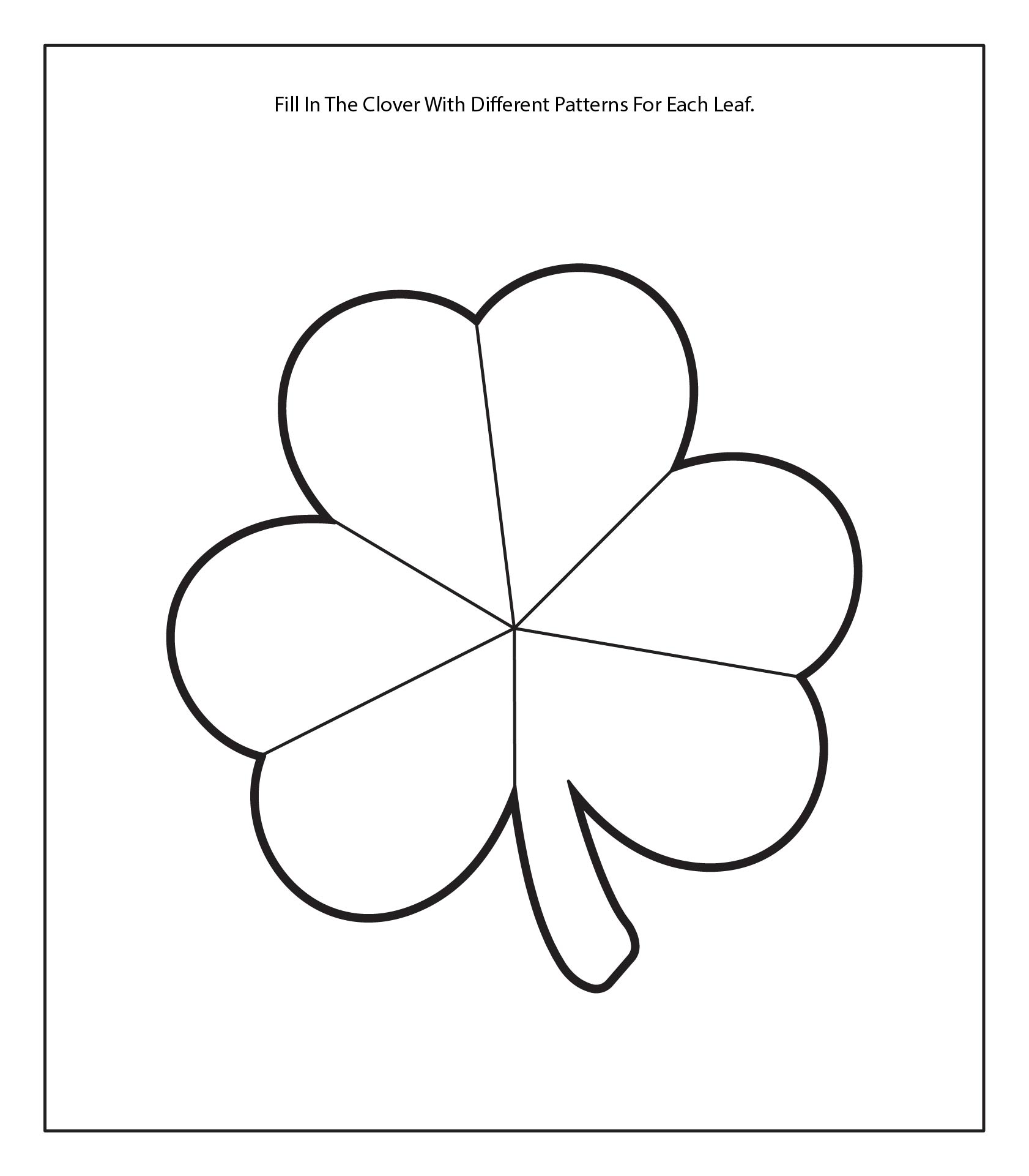 Printable Shamrock Template For Activities