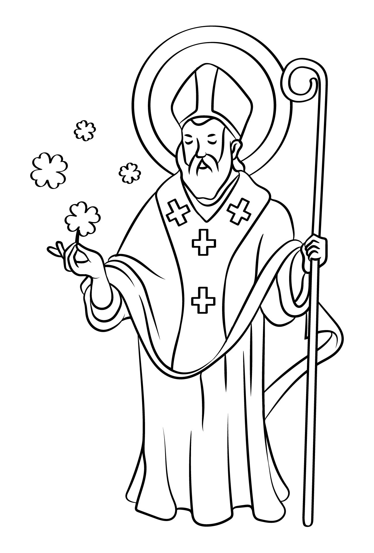 Printable St Patrick Coloring Pages Religious