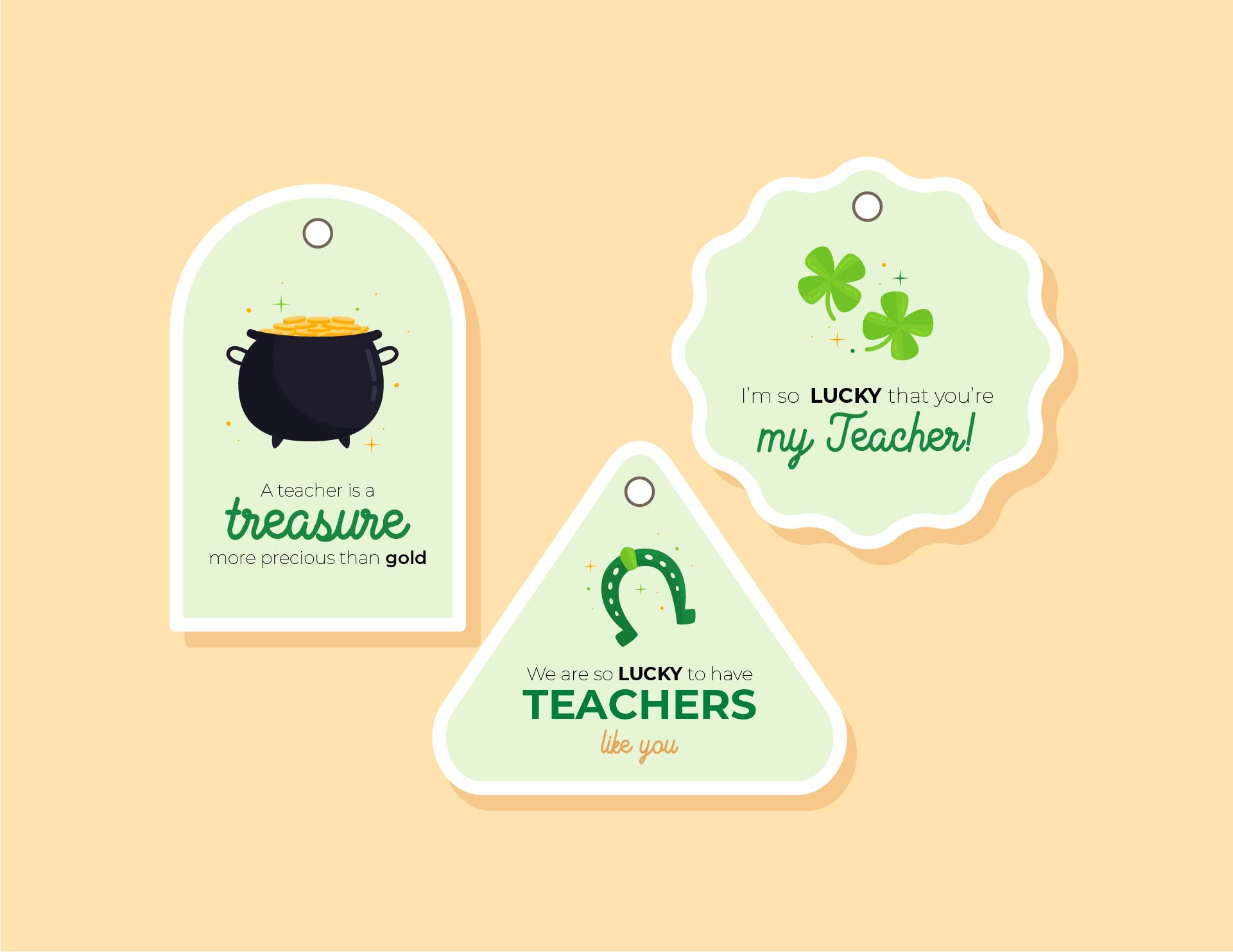 Printable St Patricks Day Teacher Appreciation Tags