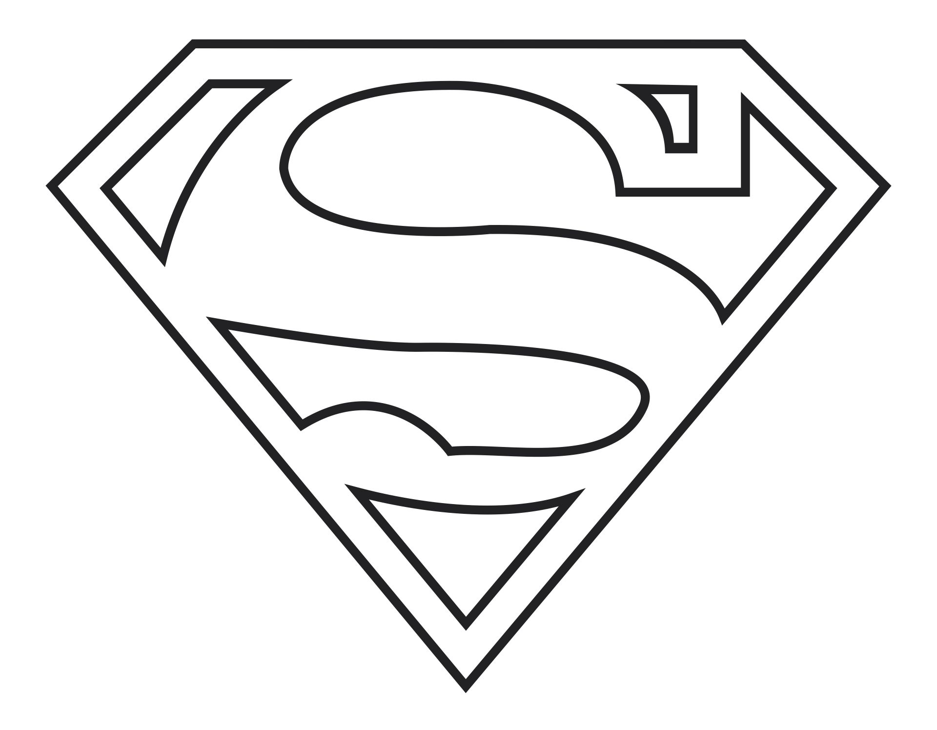 Printable Superman Logo Coloring Page