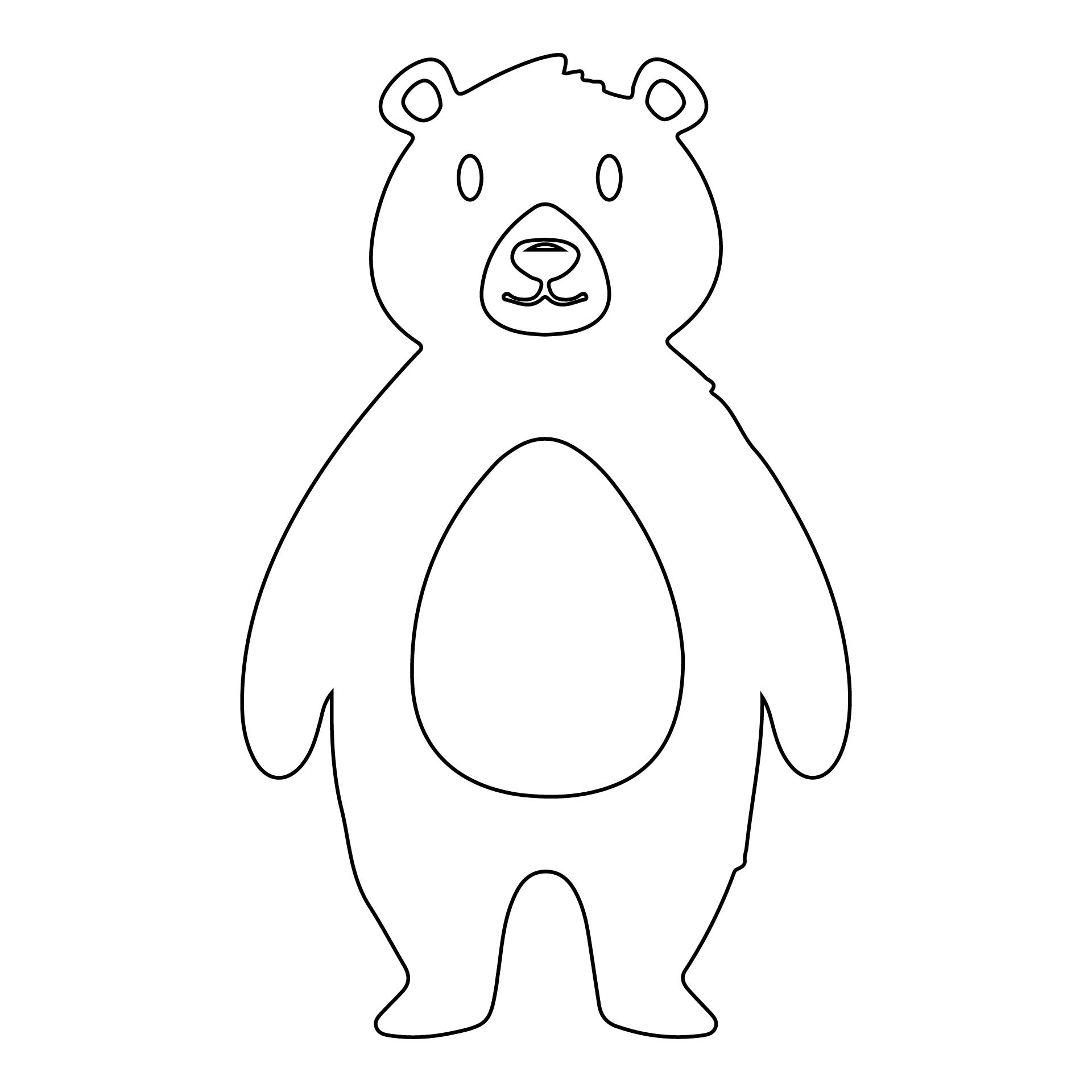 Printable Teddy Bear Stencil Template
