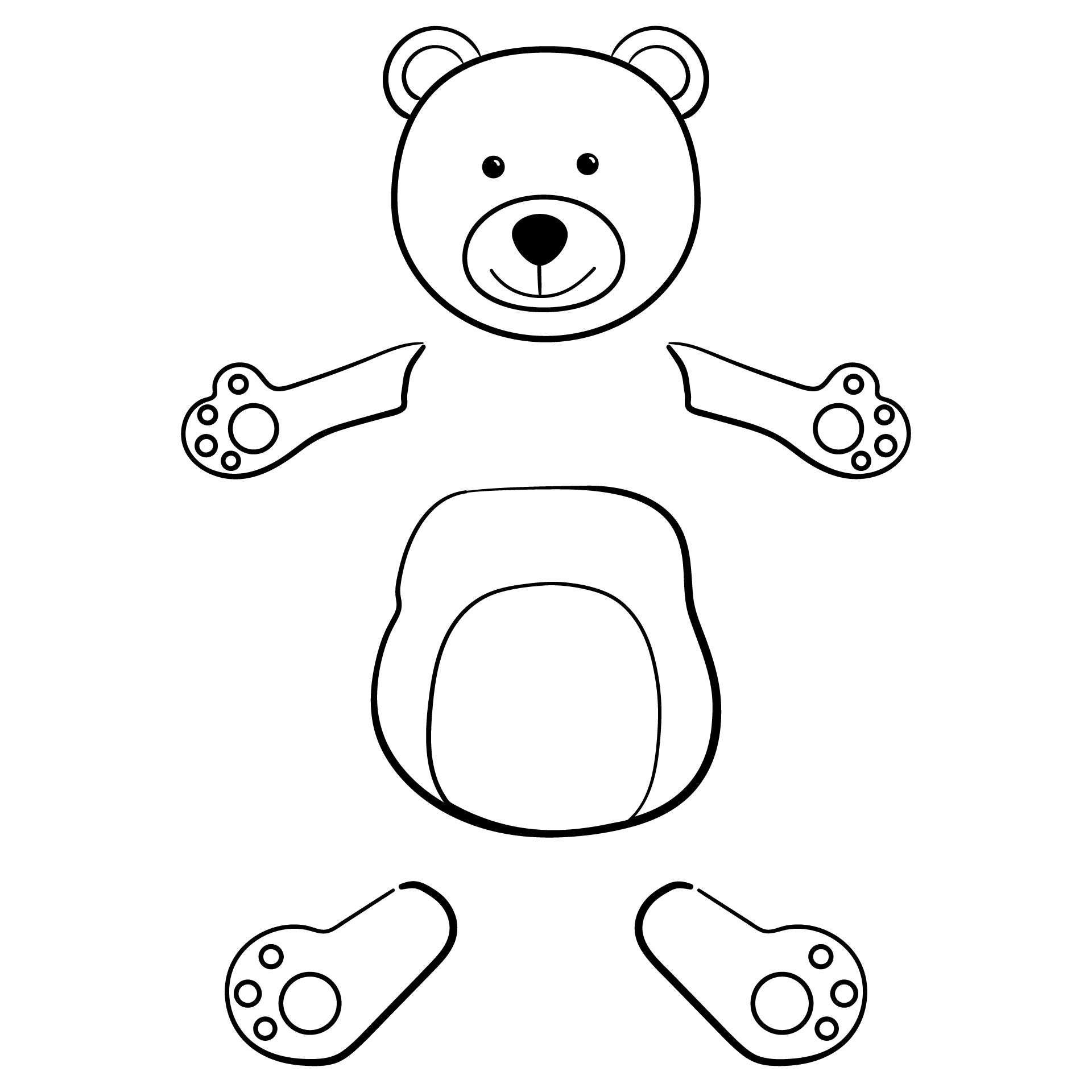 Printable Teddy Bear Template Sewing Patterns