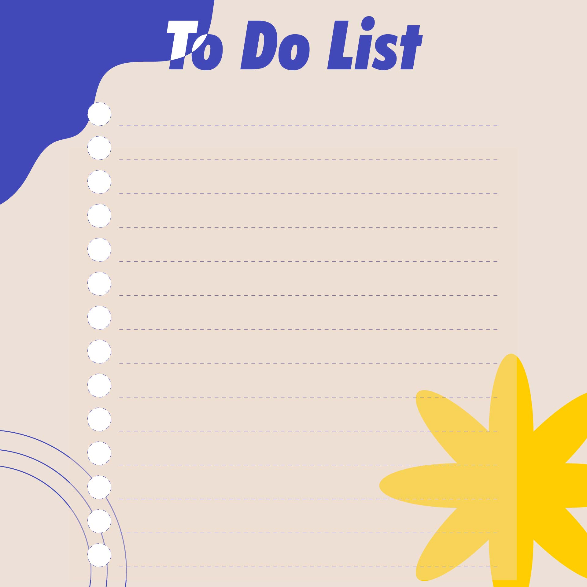 Printable To Do List Template With Checkboxes