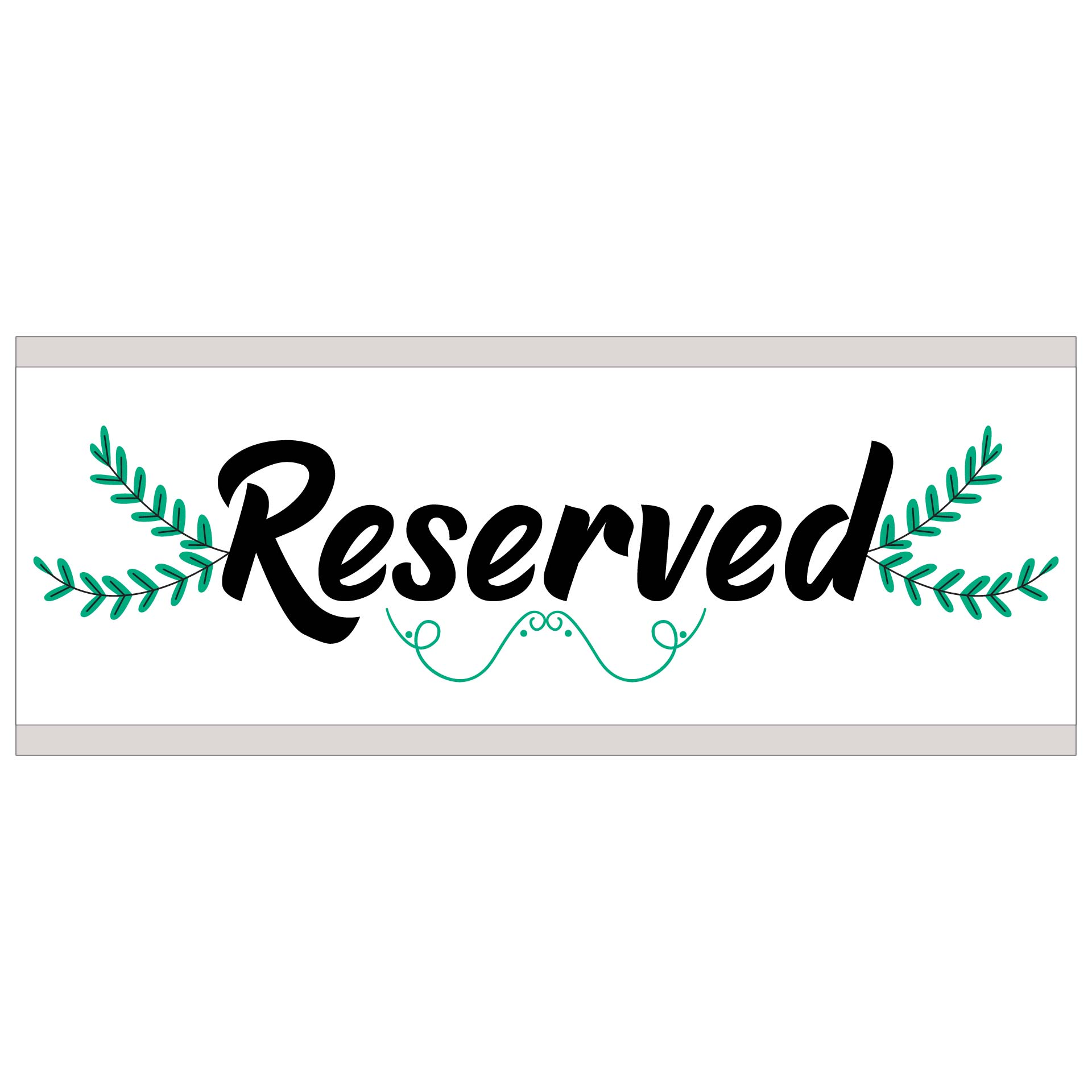 Printable Wedding Reserved Seat Signs Template