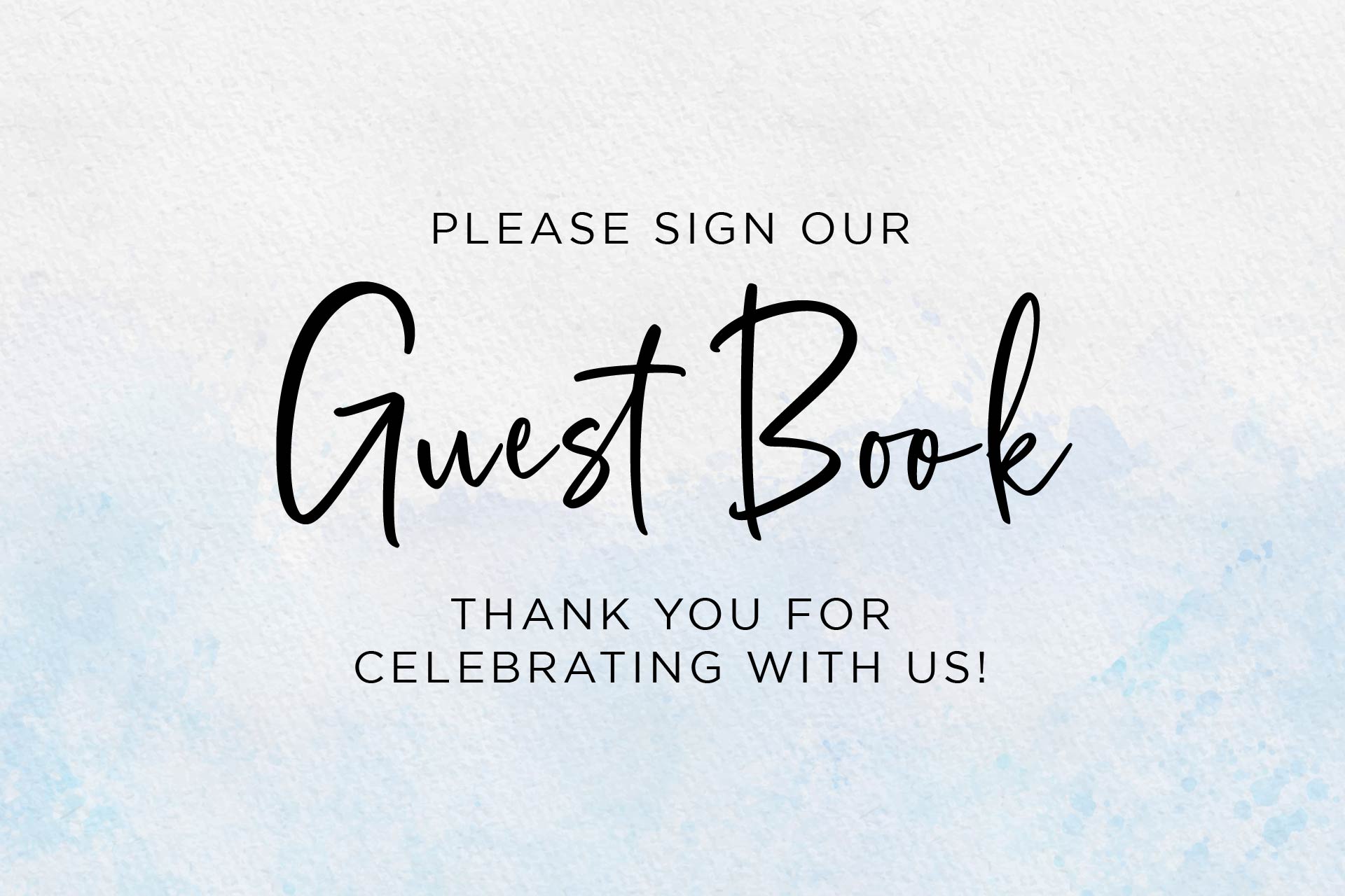 Printable Wedding Sign Please Sign Our Guest Book