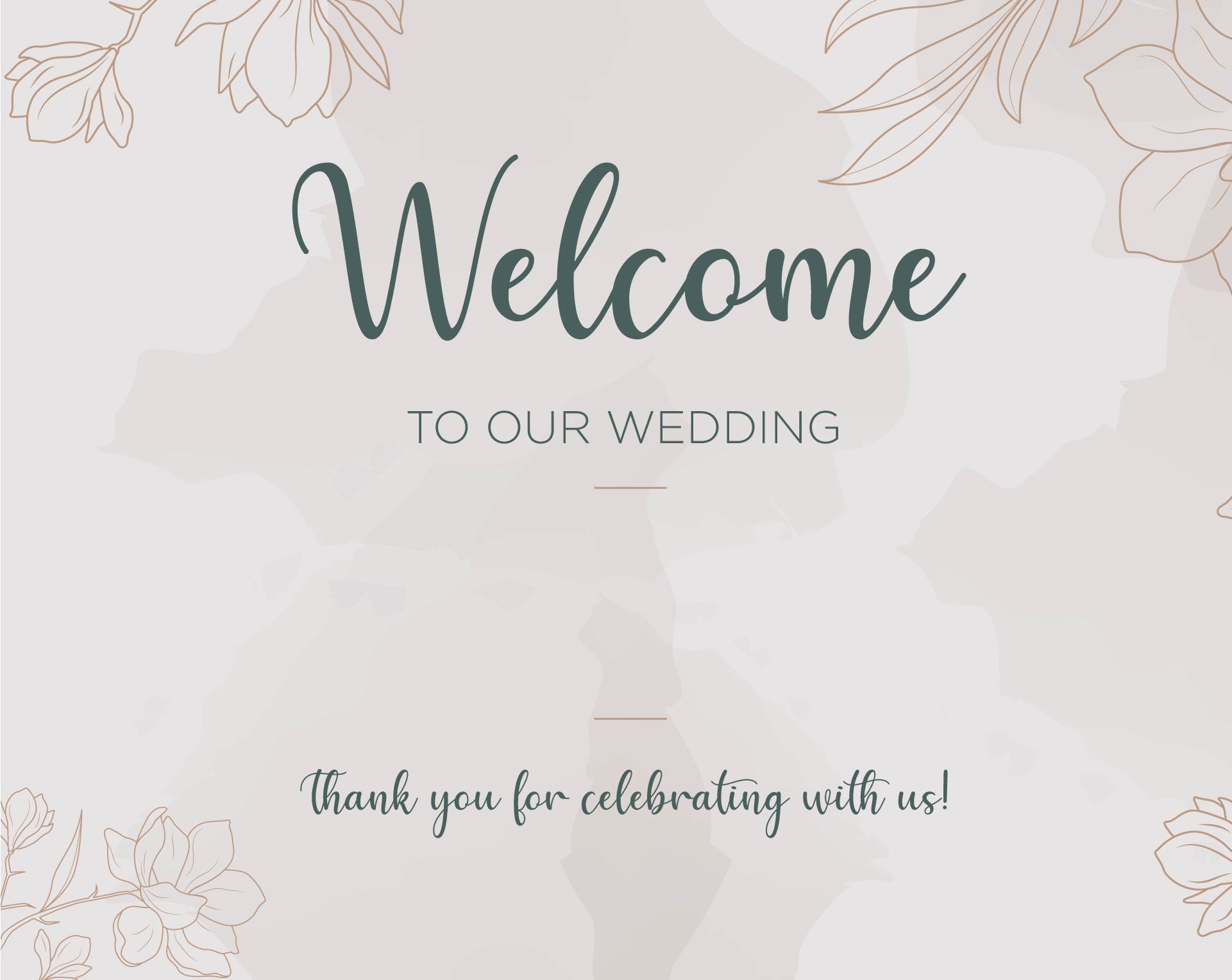 Rustic Welcome Sign Template For Wedding Printable