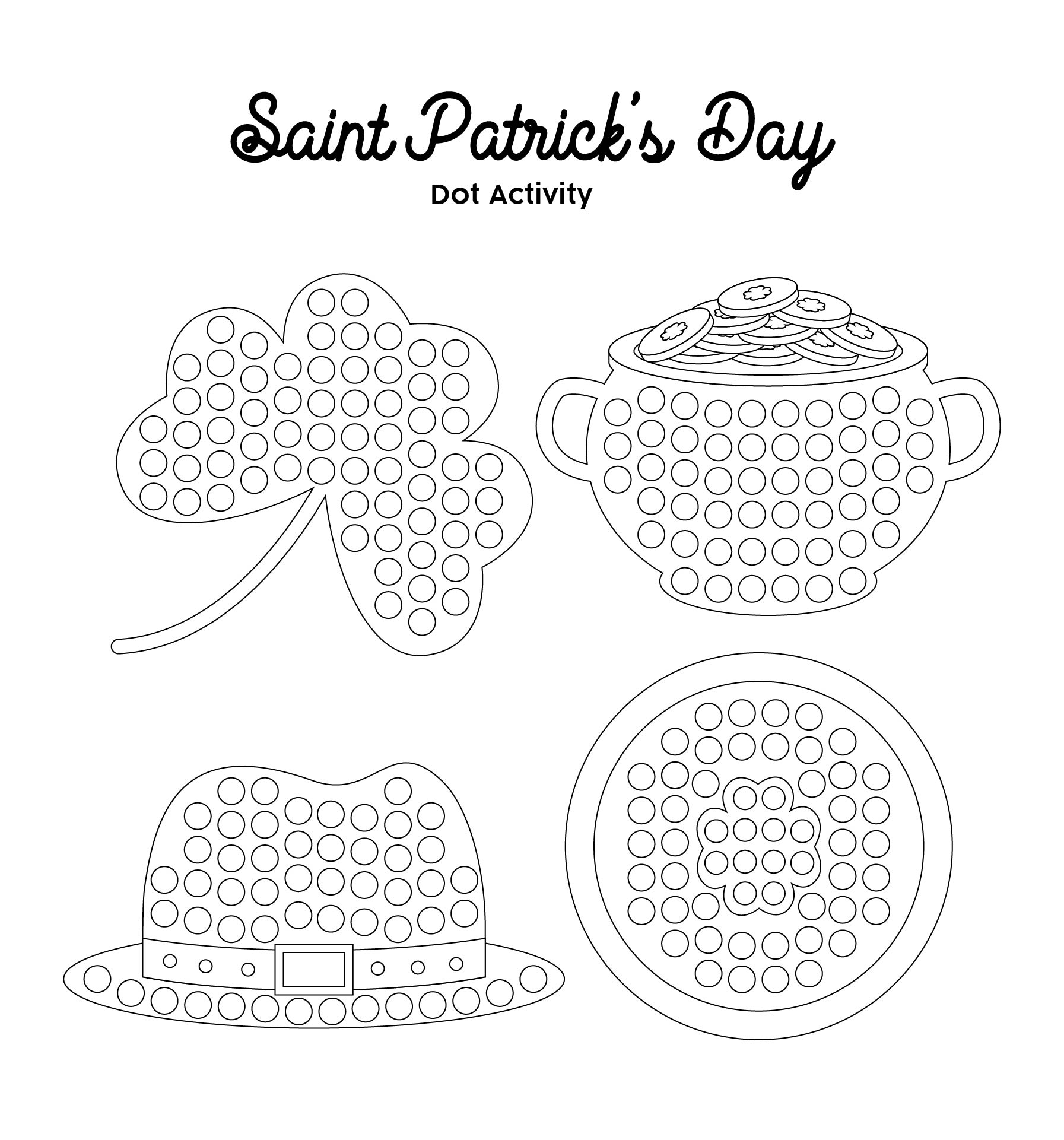 St. Patricks Day Dot Activity Printables