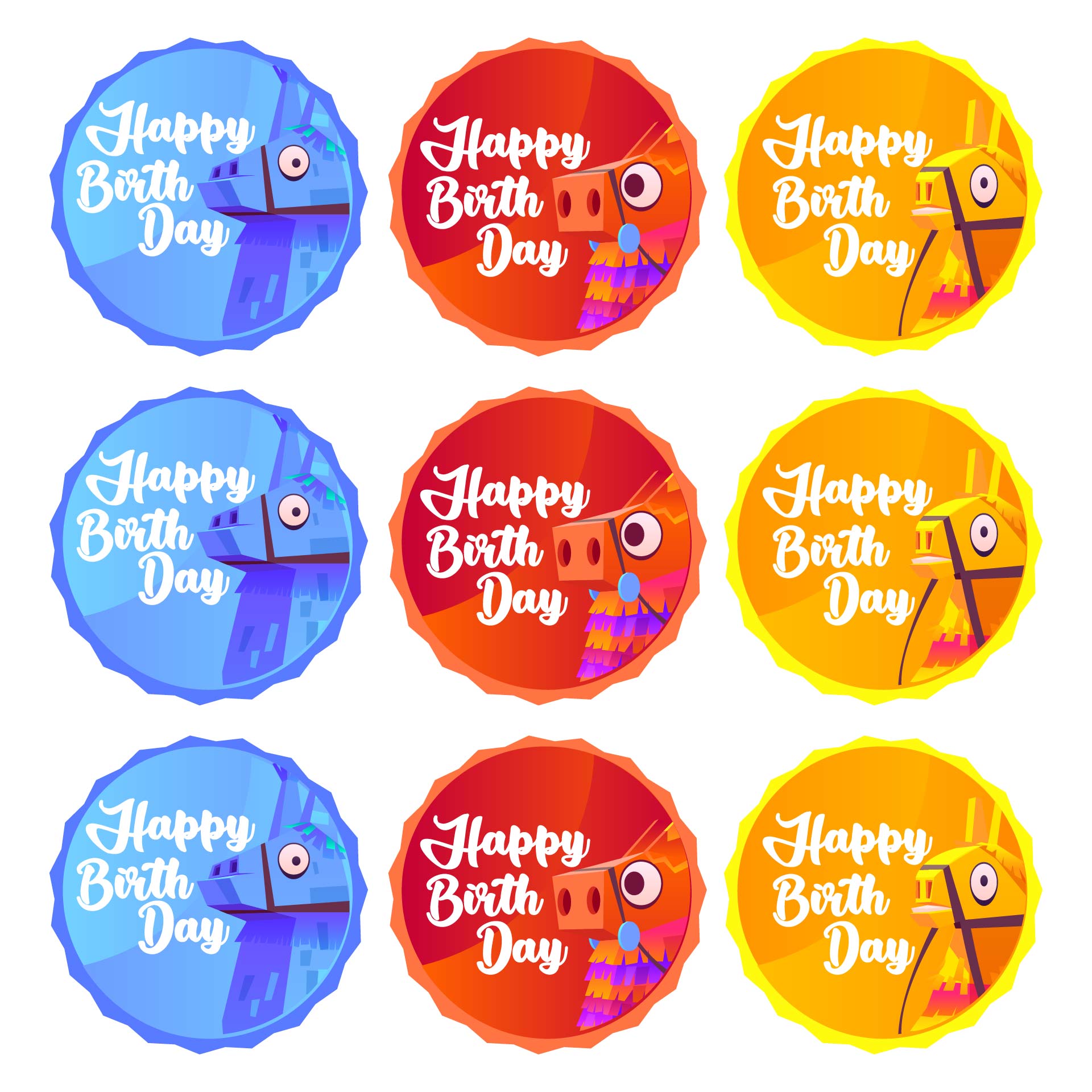 Cupcake Birthday Party Toppers Printables