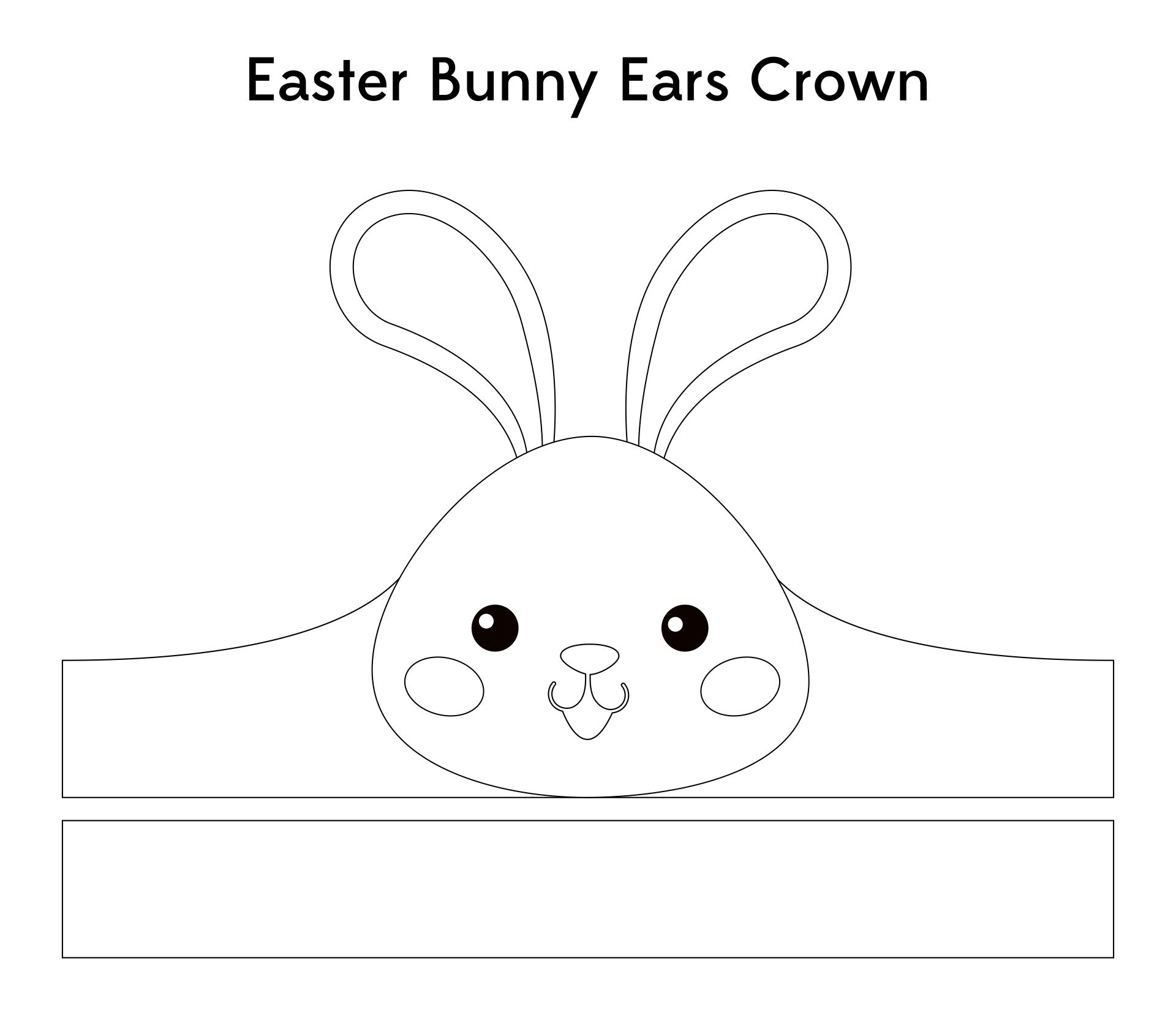 Easter Bunny Ears Crown Printable