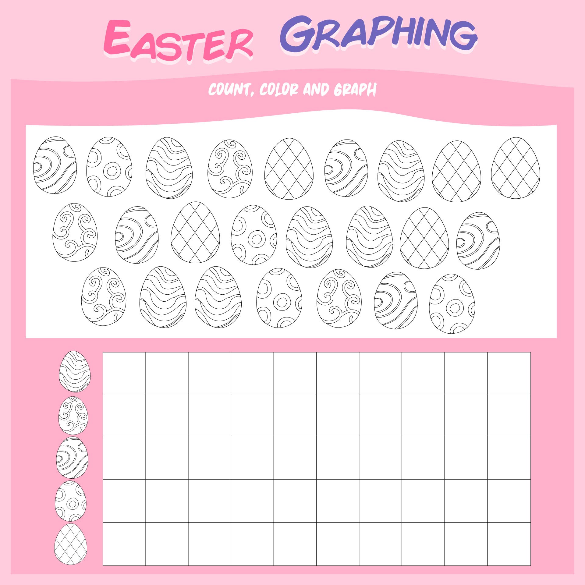 Easter Graphing Printables For Kindergarten And First Grade