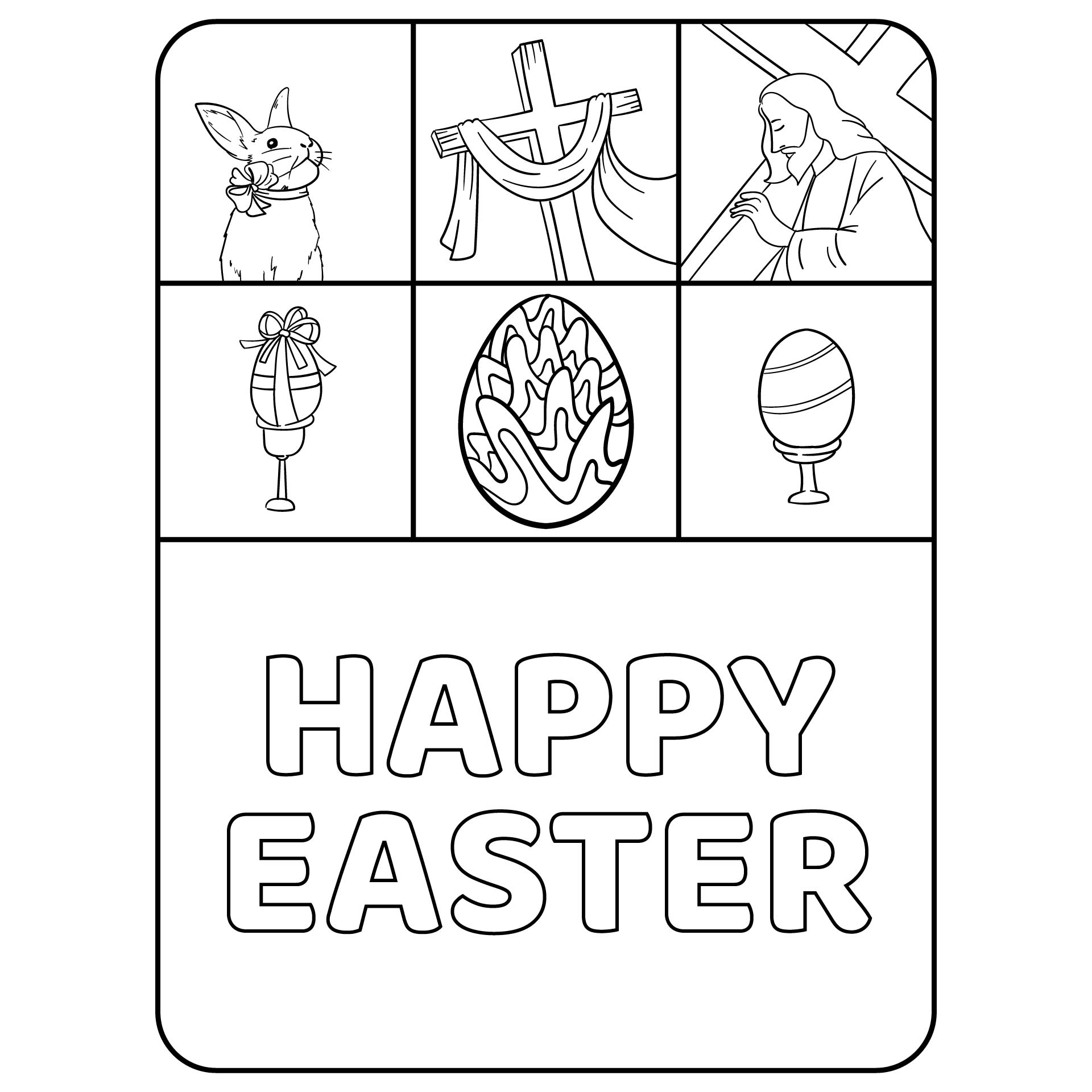 Easter Printable Cards To Color Religious