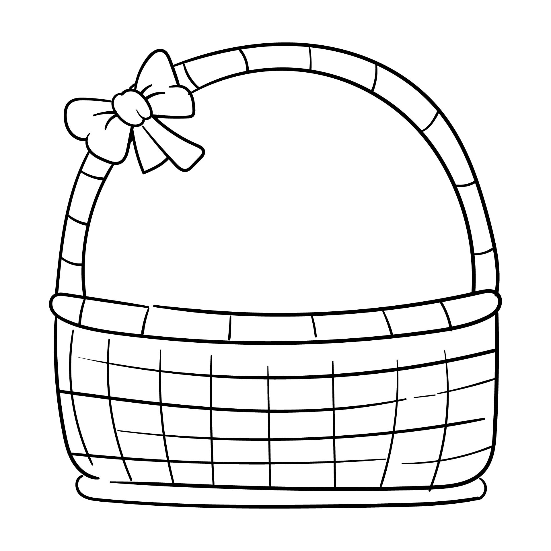 Empty Easter Basket Coloring Pages