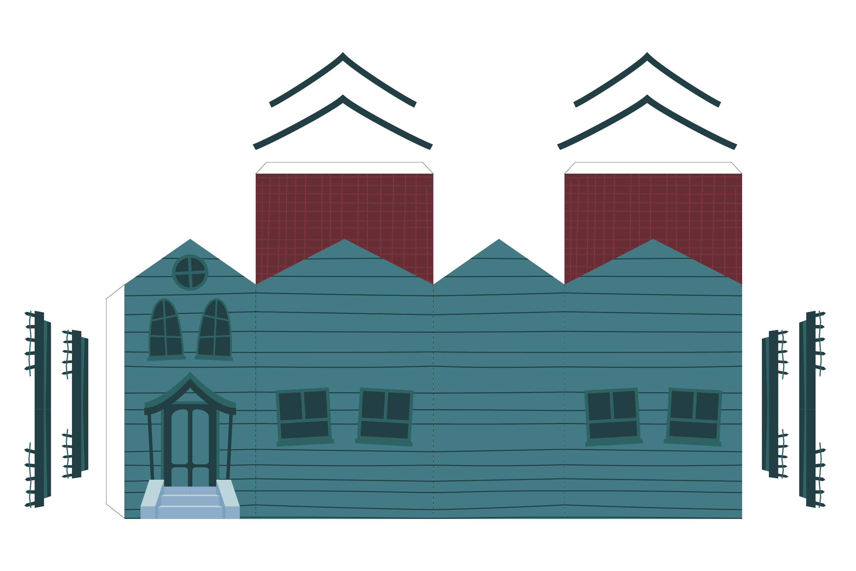 Haunted House Cut Out Craft Printable Template