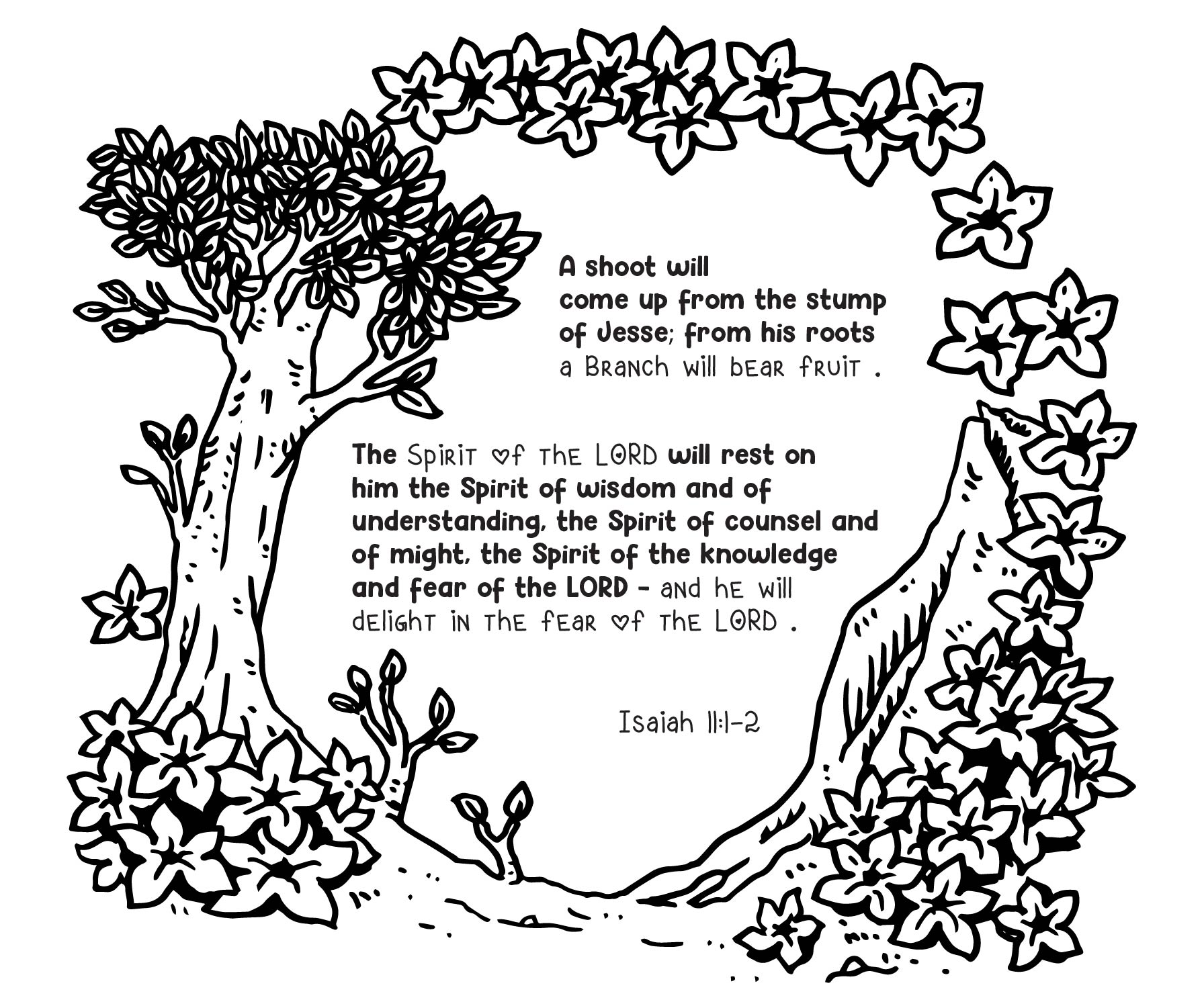 Jesse Tree Scripture Printable Poster