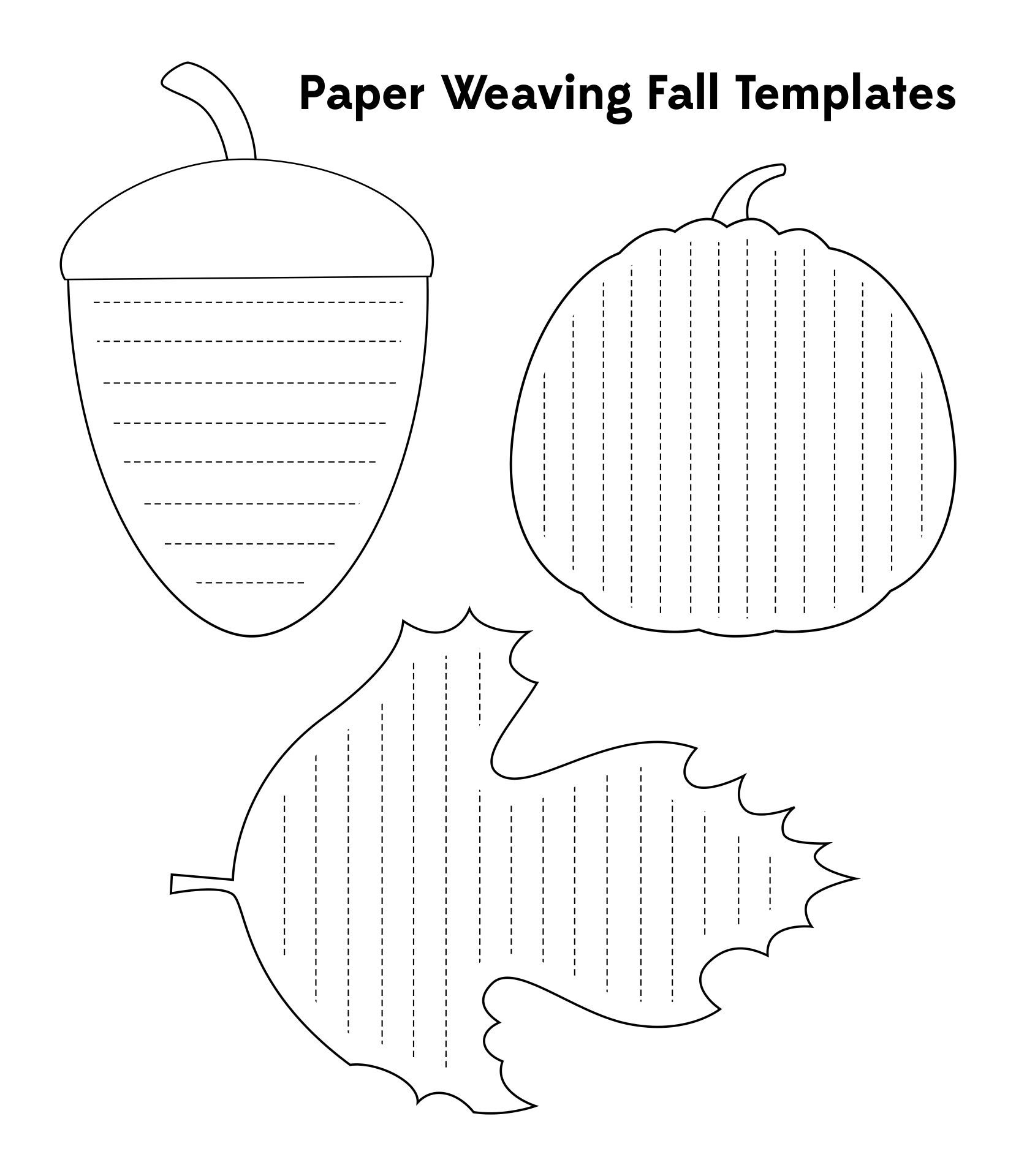 Paper Weaving Fall Printable Templates