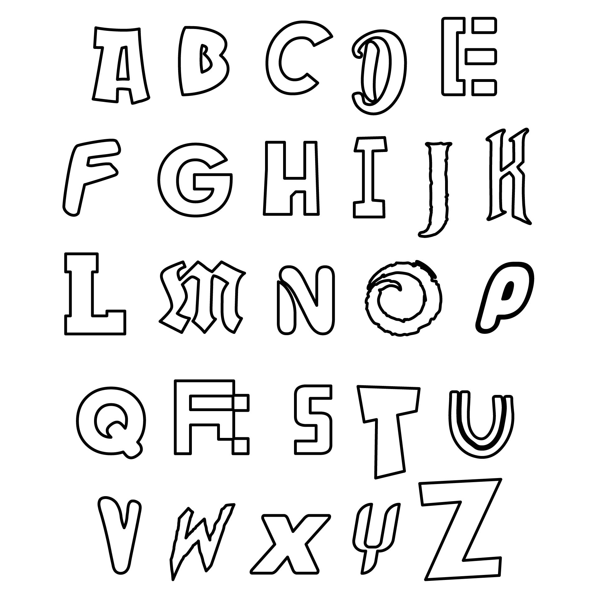 Printable Alphabet Capital Letters Coloring Page