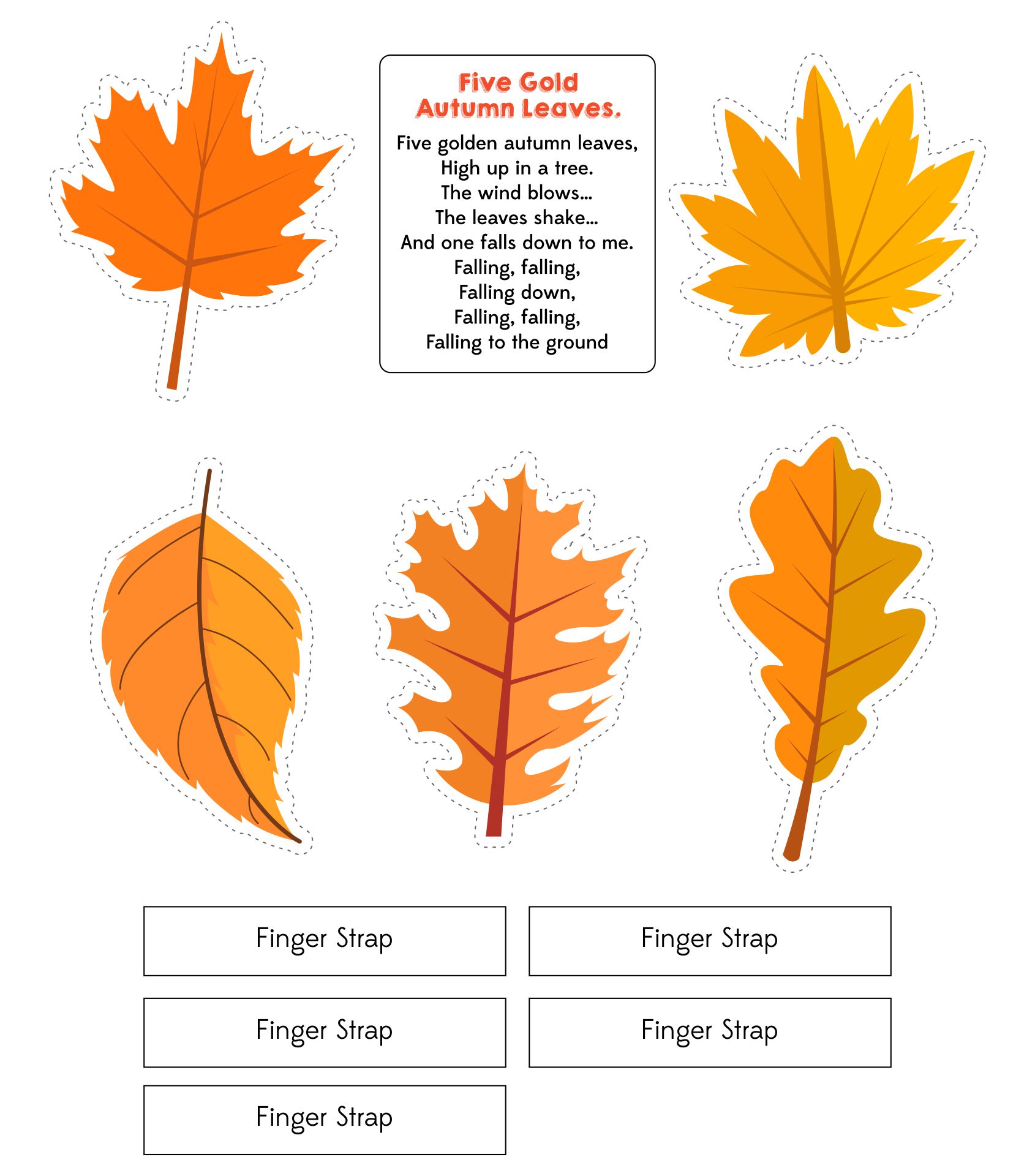 Printable Autumn Leaf Puppets And A Song
