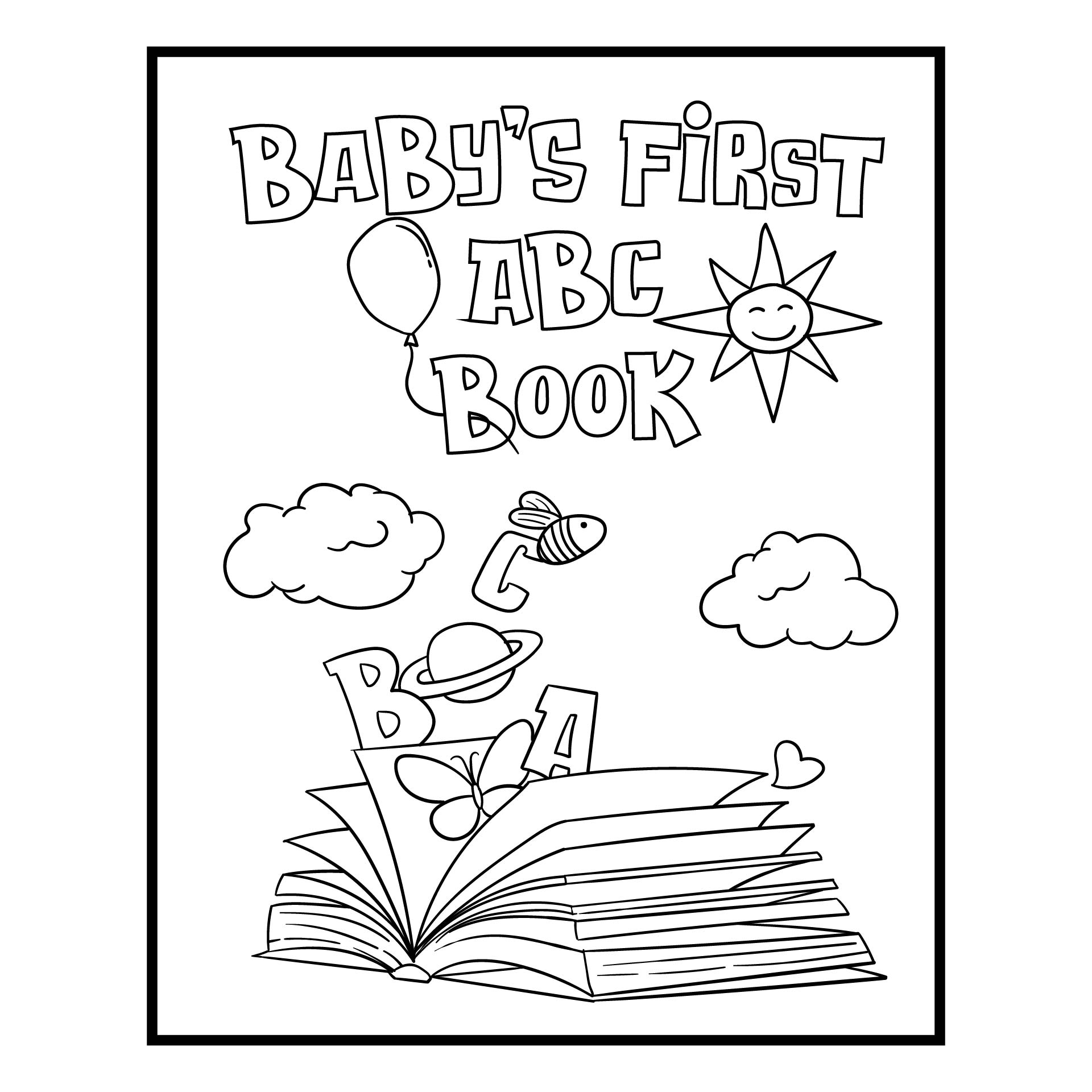 Printable Babys First ABC Book Coloring Pages Activity