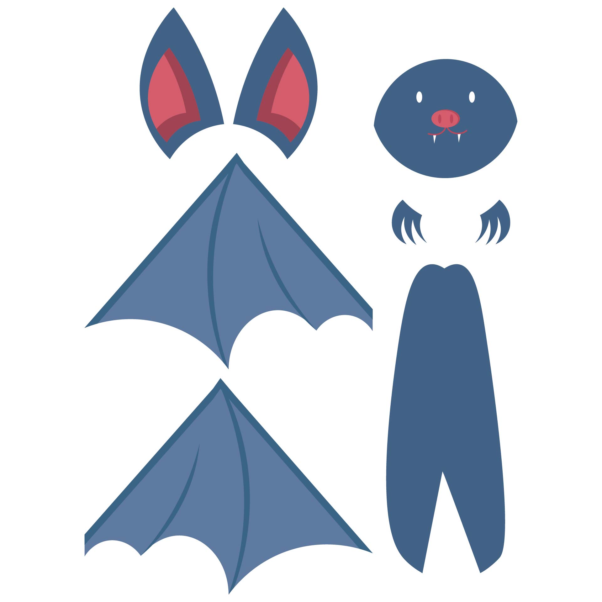 Printable Bat Plush Pattern