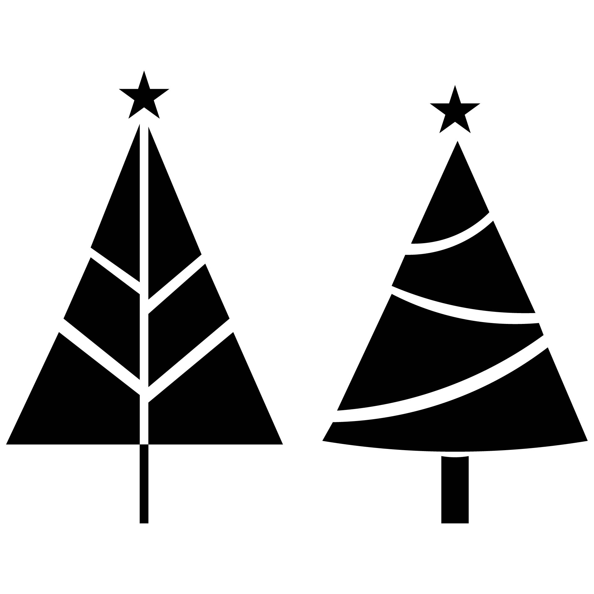Printable Christmas Tree Silhouette Stencil