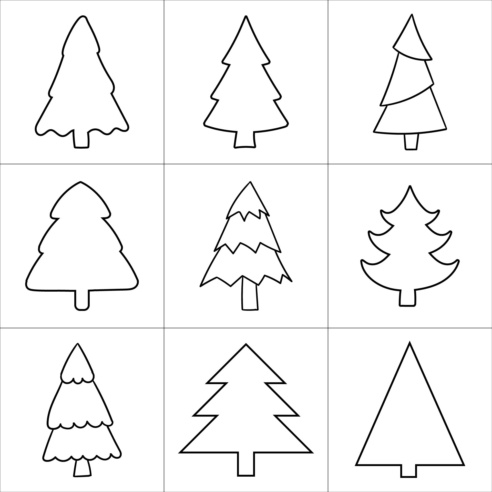 Printable Christmas Tree Templates In All Shapes And Sizes