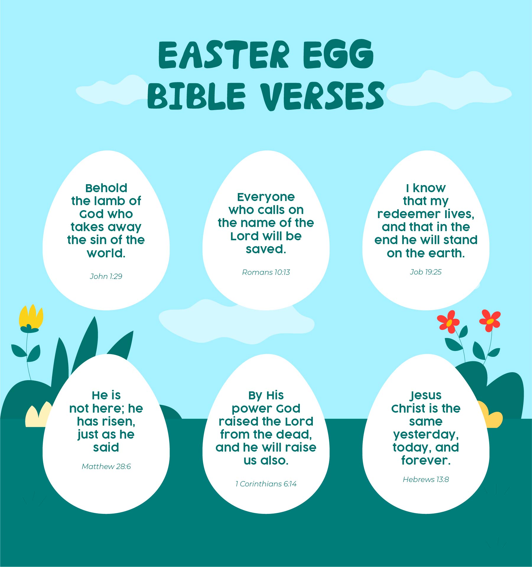 Printable Easter Bible Verses For Kids